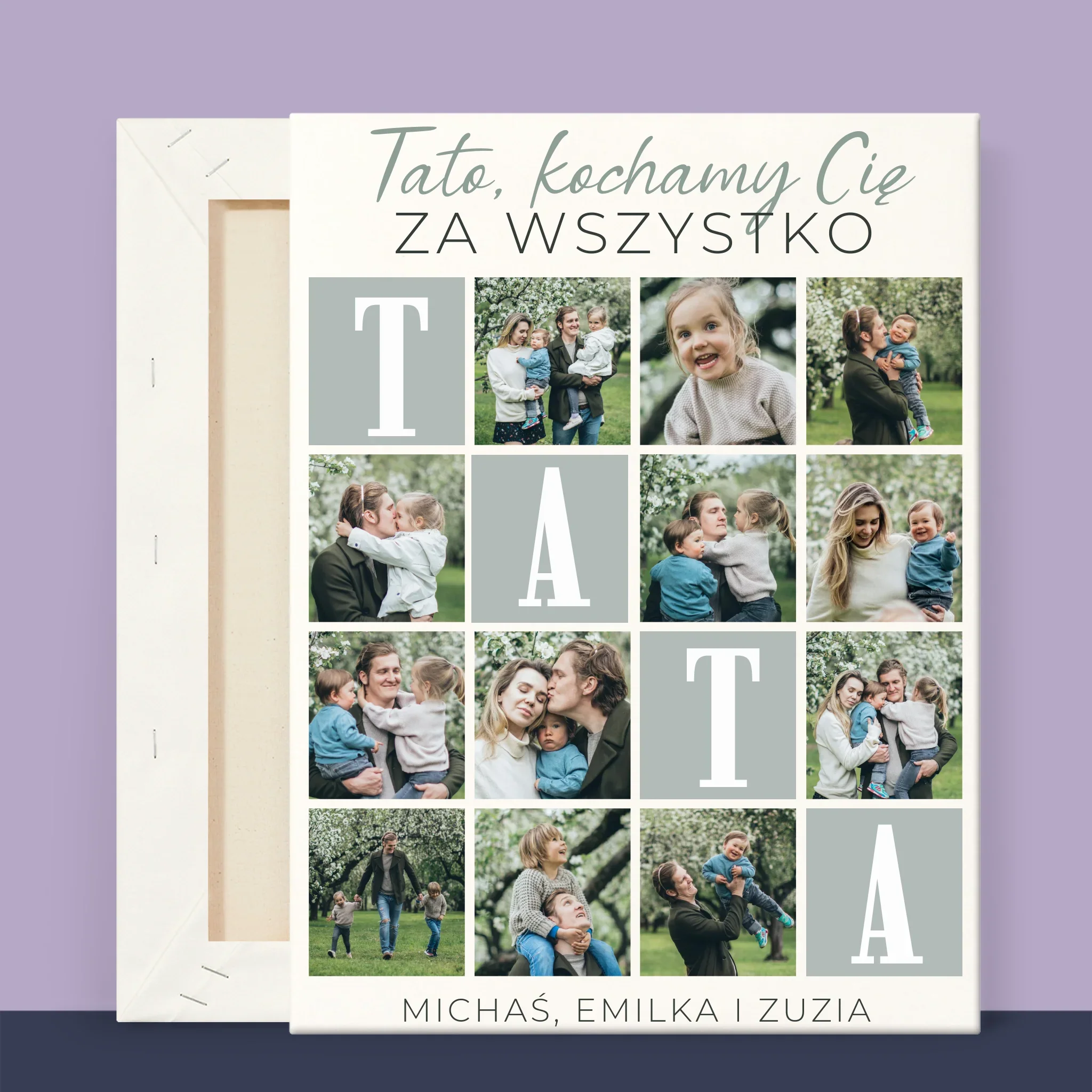 Fotokolaż: Tato Kochamy Cię Za Wszystko - Wydruk Obramowany - Image 11