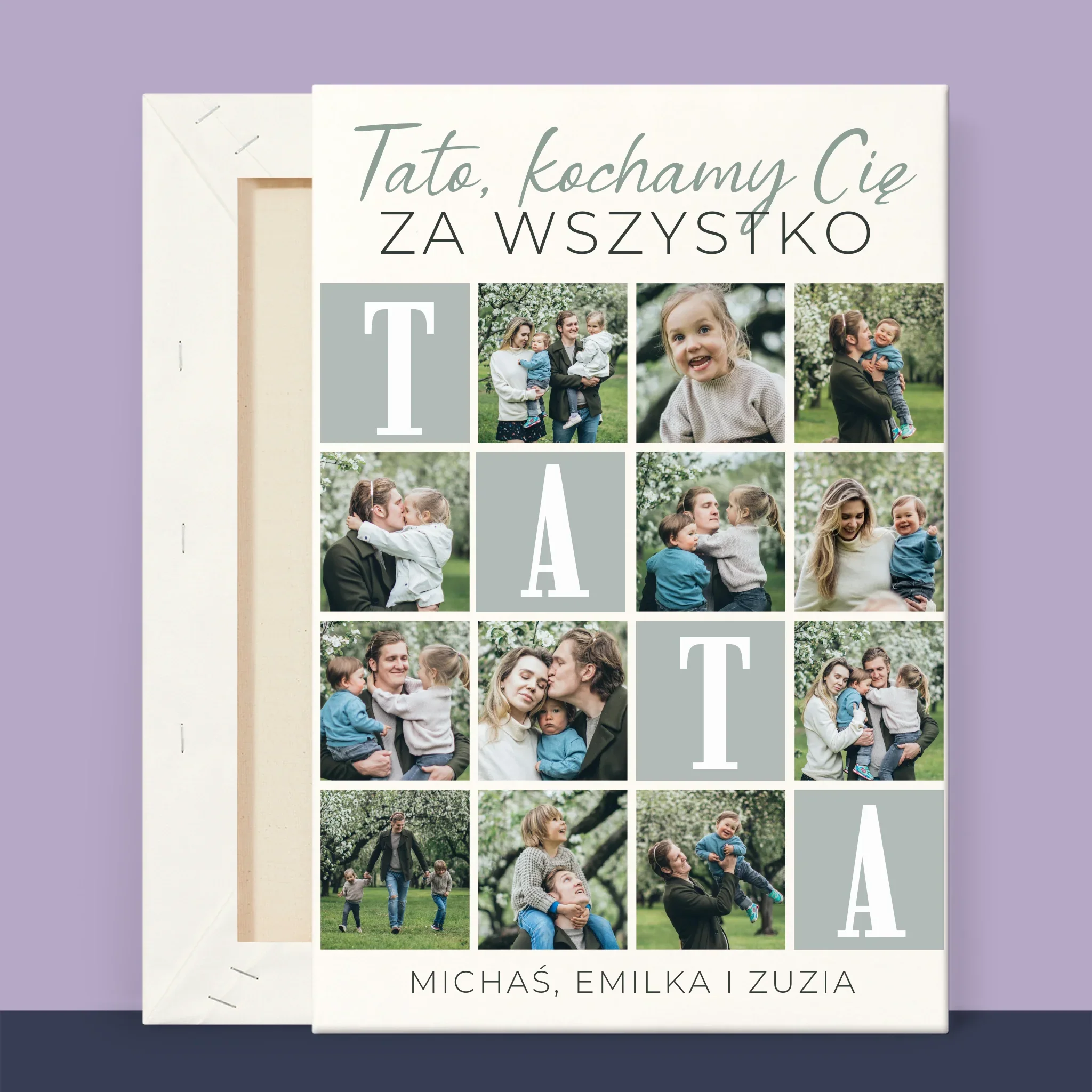 Fotokolaż: Tato Kochamy Cię Za Wszystko - Wydruk Obramowany - Image 12