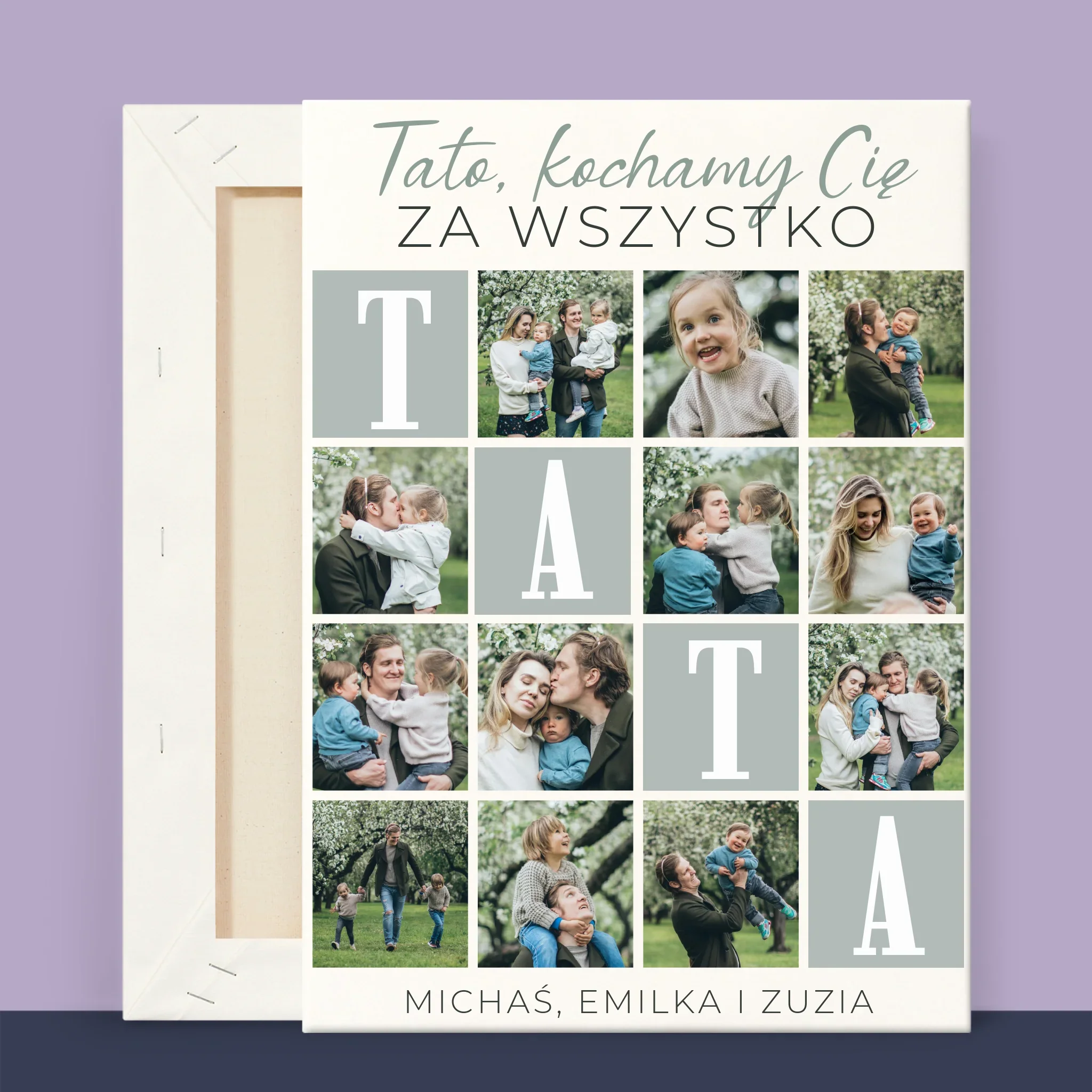 Fotokolaż: Tato Kochamy Cię Za Wszystko - Wydruk Obramowany - Image 13
