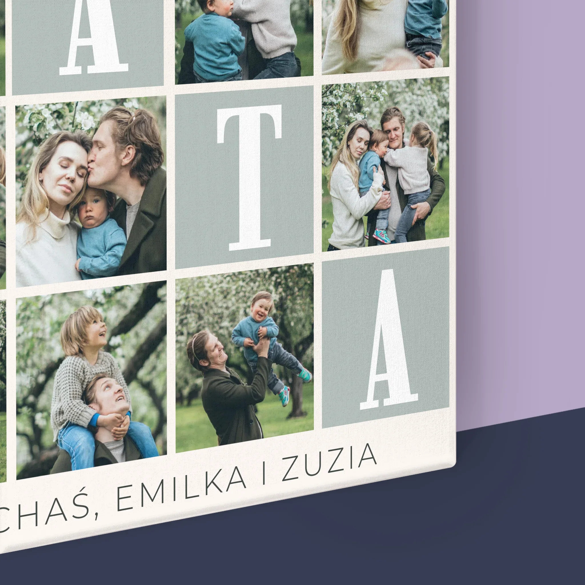 Fotokolaż: Tato Kochamy Cię Za Wszystko - Wydruk Obramowany - Image 16