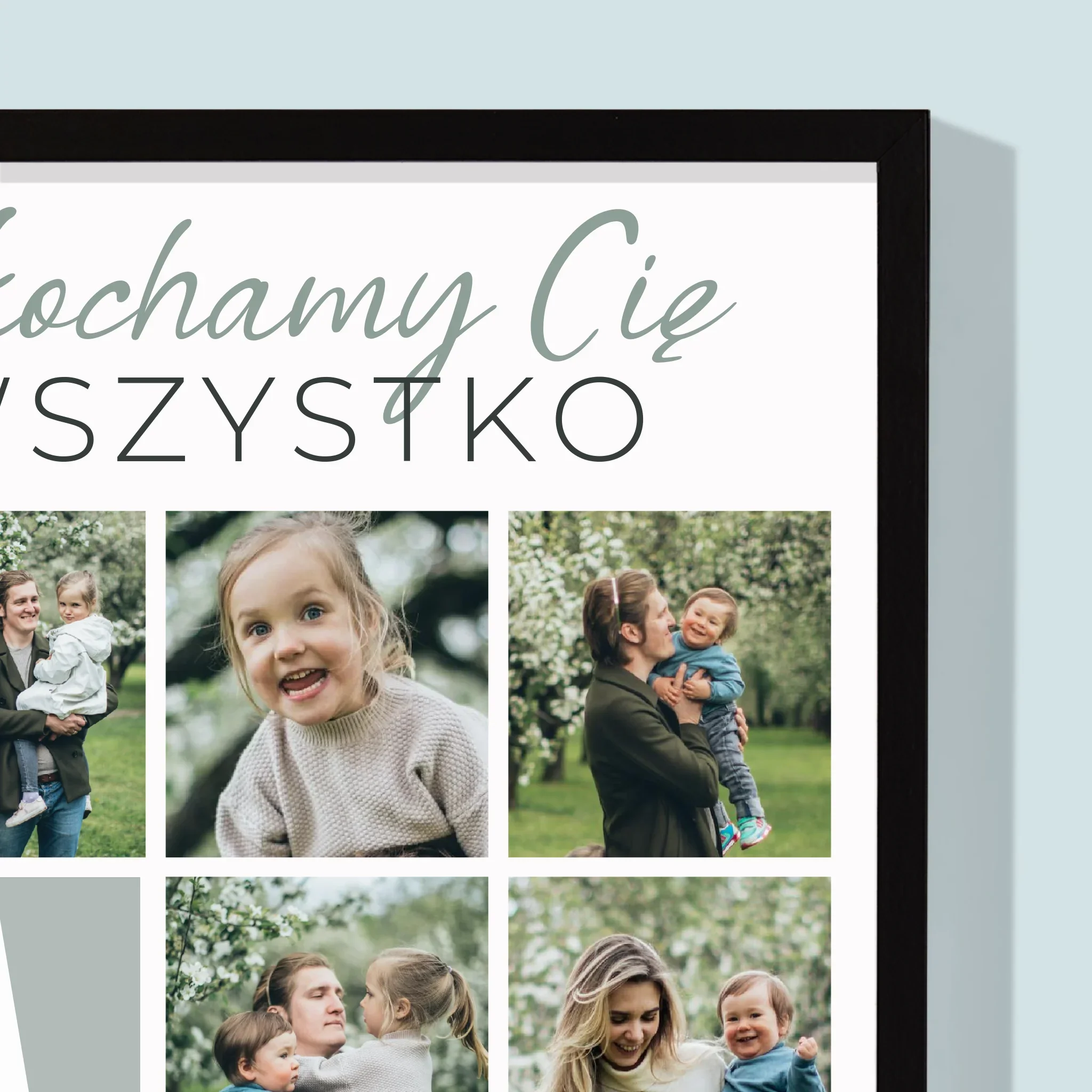 Fotokolaż: Tato Kochamy Cię Za Wszystko - Wydruk Obramowany - Image 2