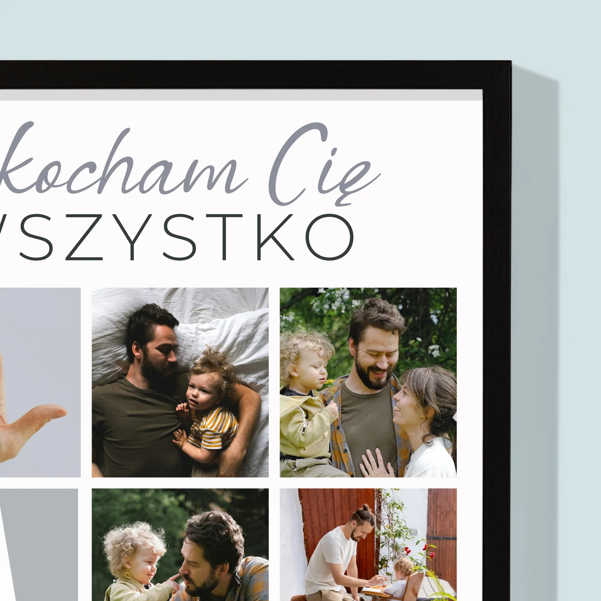 Fotokolaż: Tato Kocham Cię Za Wszystko - Wydruk Obramowany - Image 2