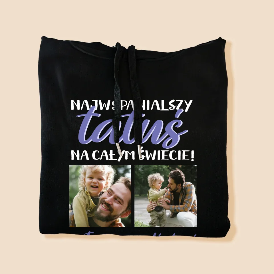 Fotokolaż: Tatuś - Bluza Męska z Kapturem - Image 8
