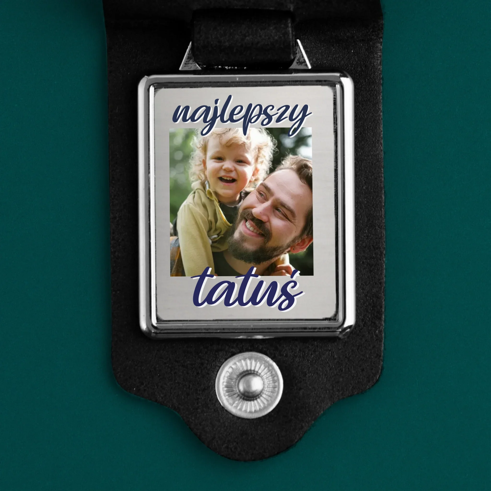 Fotokolaż: Tatuś - Skórzany Brelok Ze Zdjęciem - Image 2