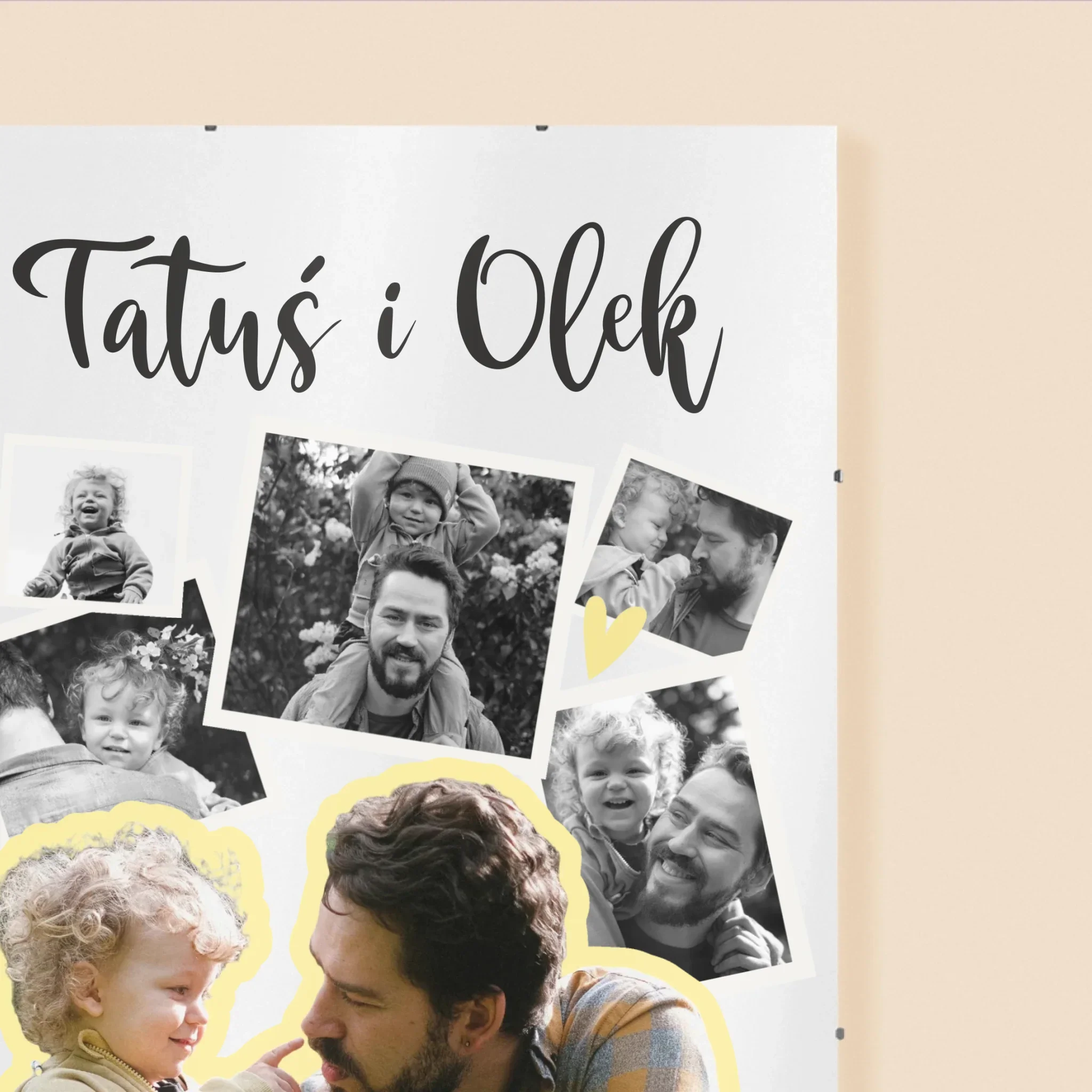 Fotokolaż: Tatuś z Dzieckiem - Personalizowany Plakat - Image 3