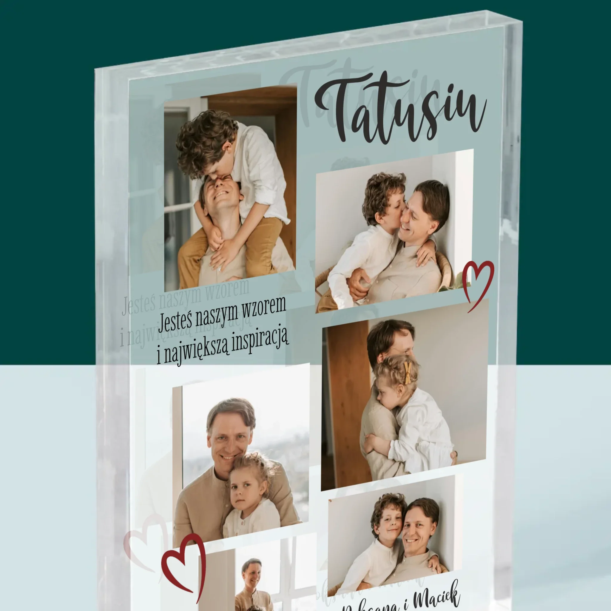 Fotokolaż: Tatusiu - Blok Akrylowy z Nadrukiem - Image 2