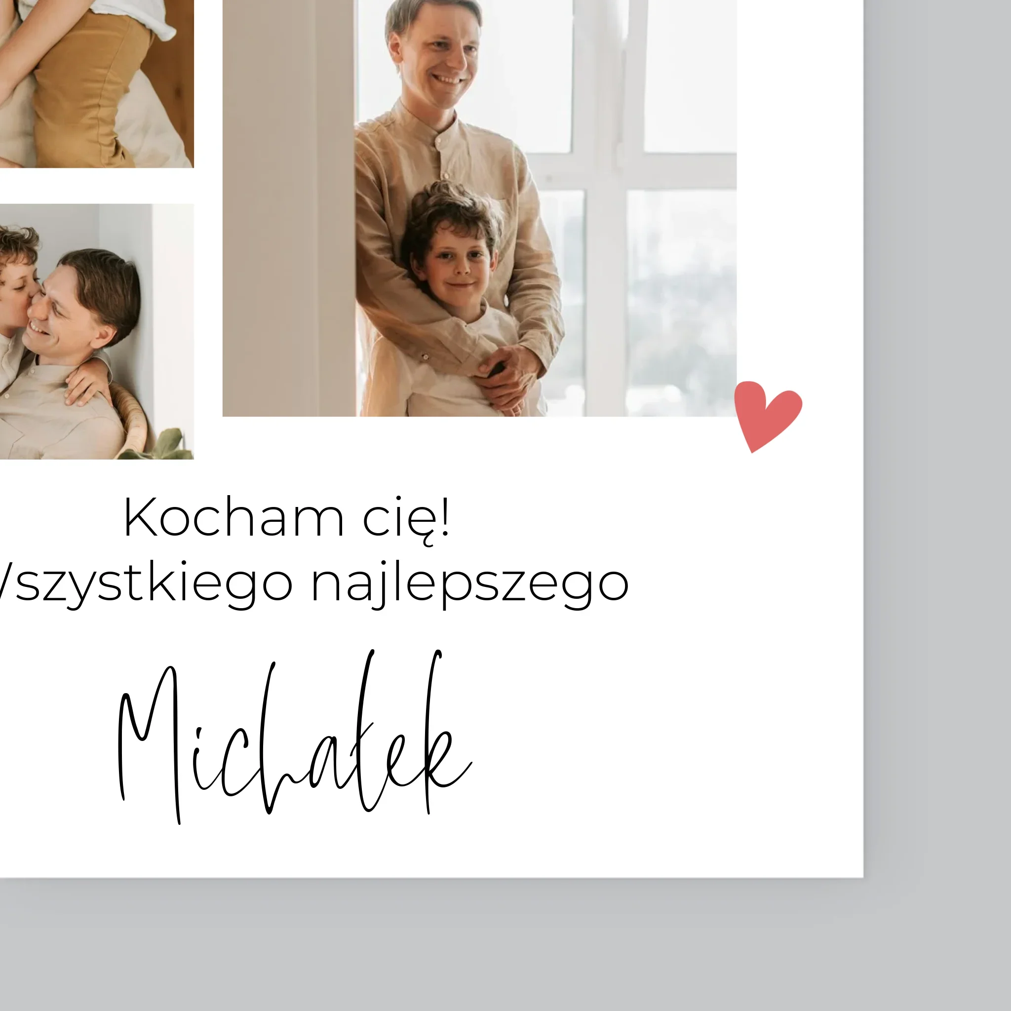 Fotokolaż: Tatusiu Kocham Cię - Wydruk Obramowany - Image 11