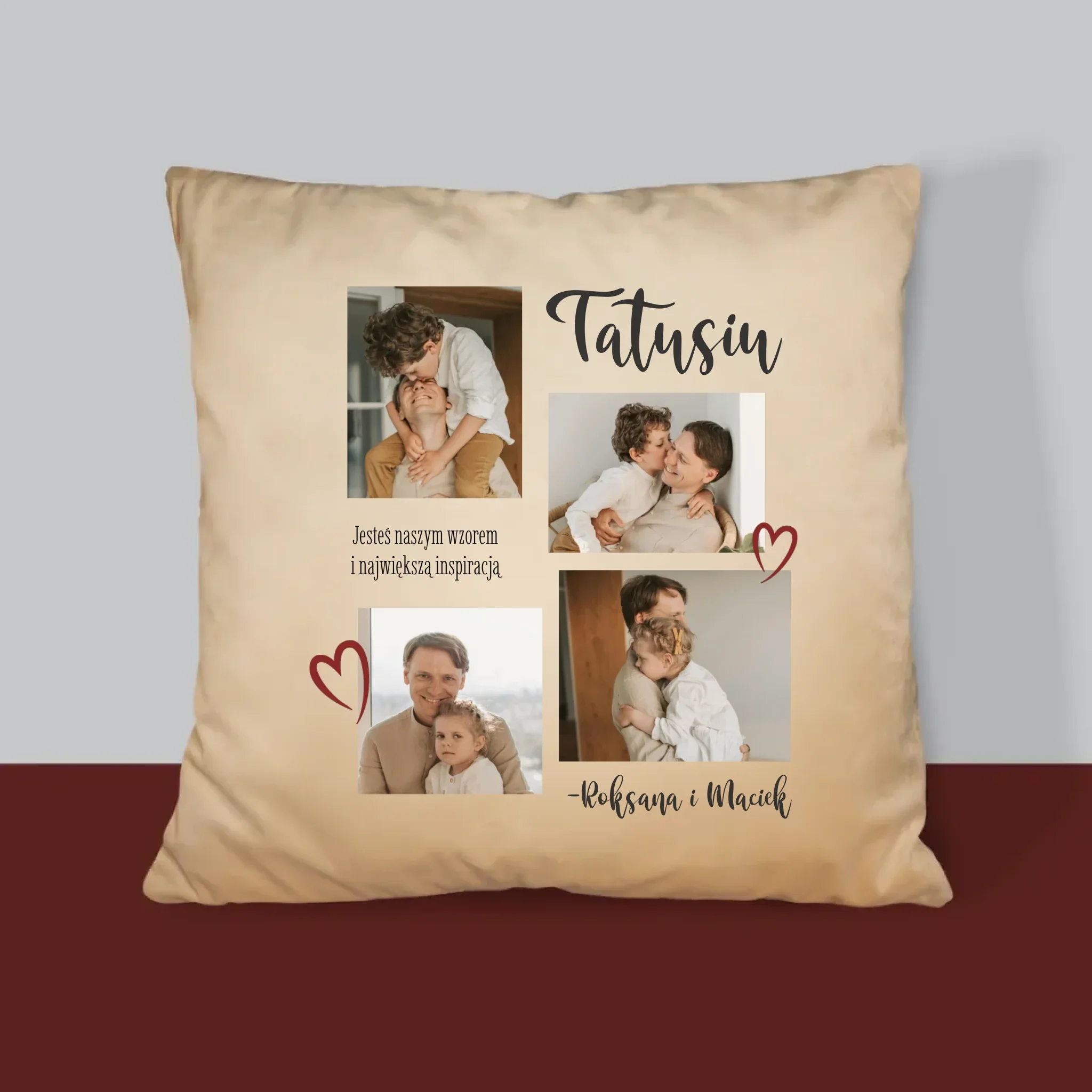 Fotokolaż: Tatusiu - Poduszka z Nadrukiem - Image 4