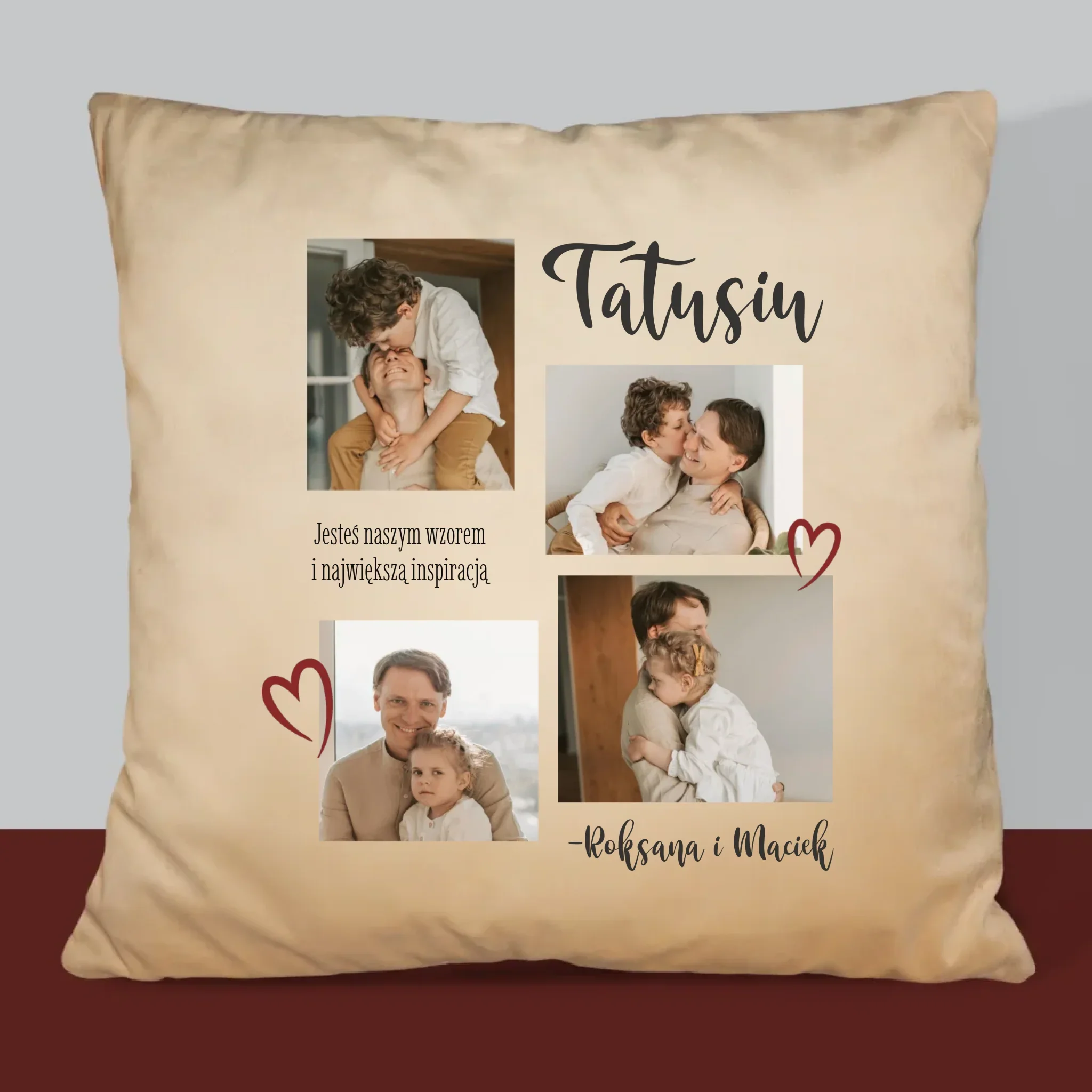 Fotokolaż: Tatusiu - Poduszka z Nadrukiem - Image 6