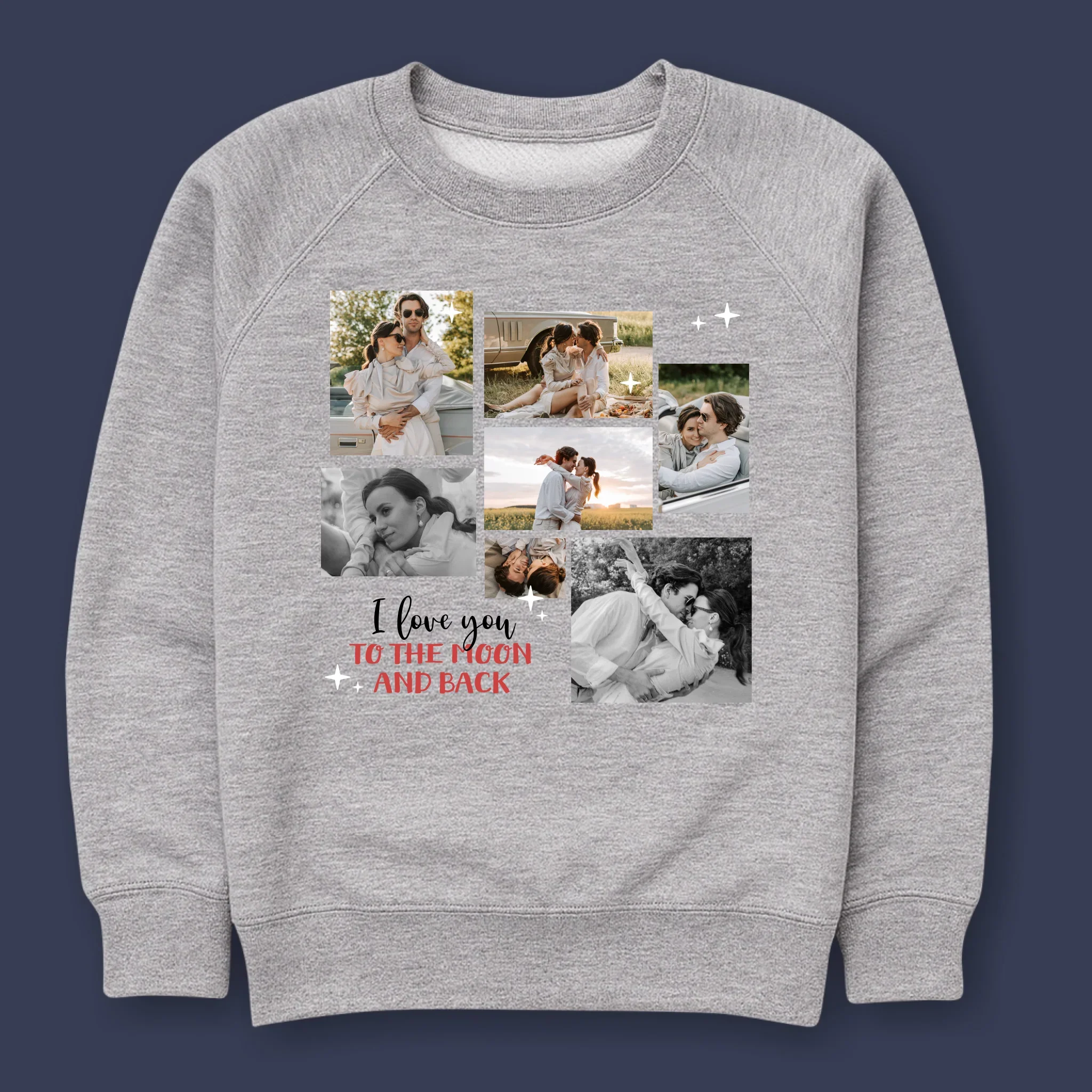 Fotokolaż: To The Moon And Back - Bluza Męska z Kapturem - Image 10