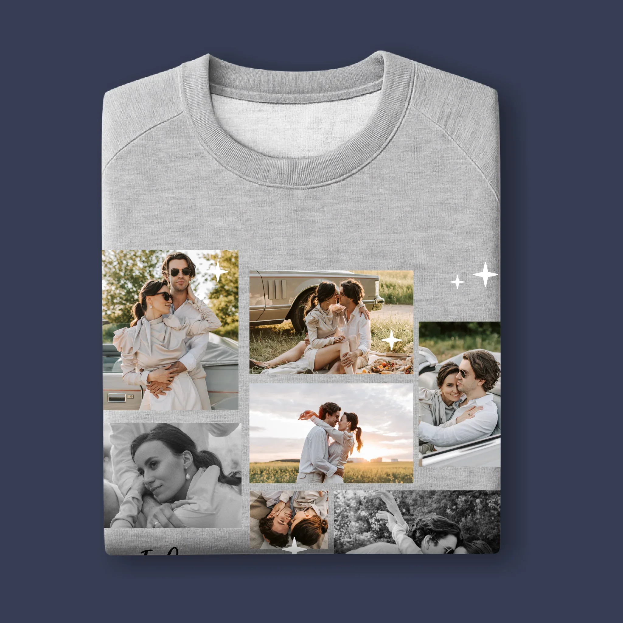 Fotokolaż: To The Moon And Back - Bluza Męska z Kapturem - Image 11