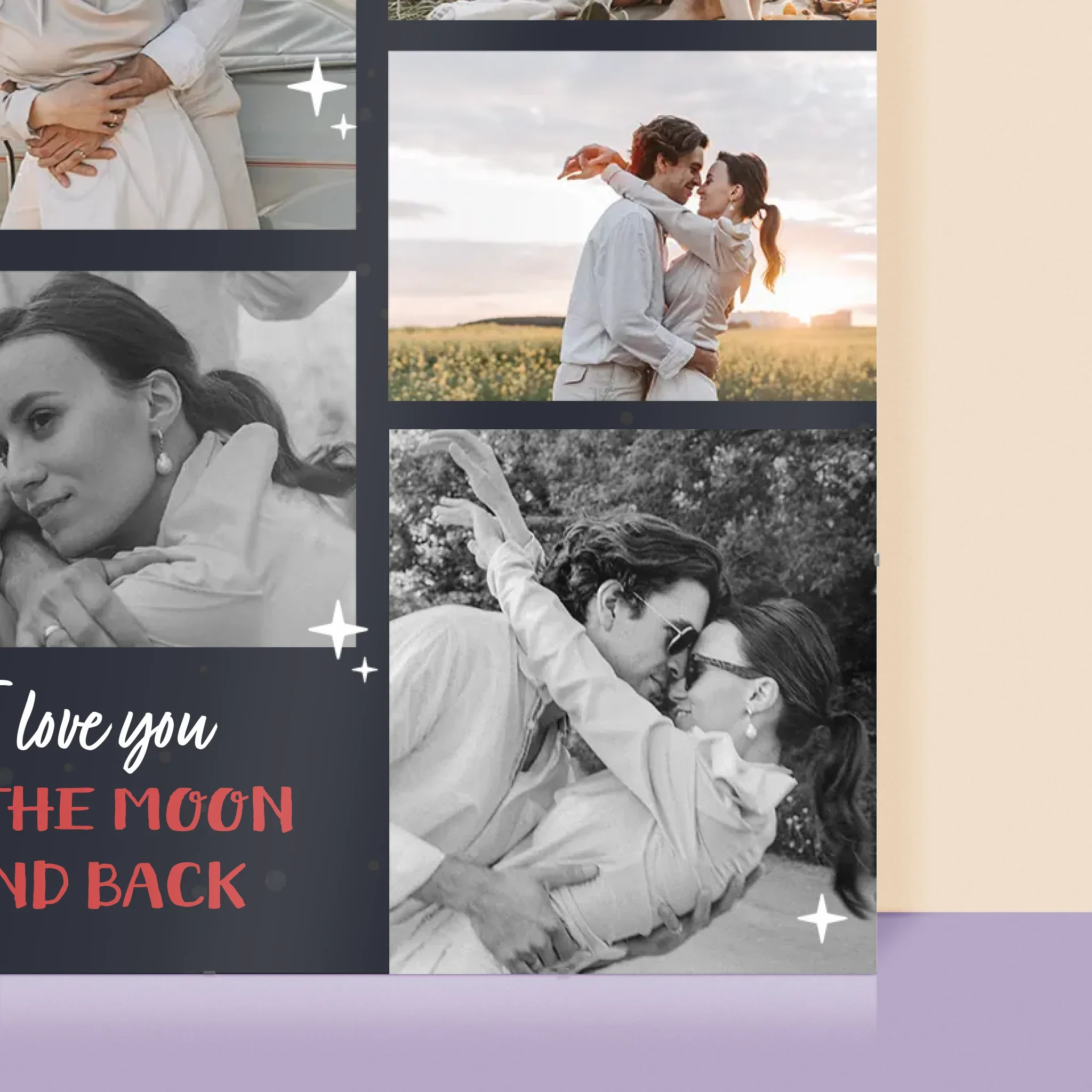 Fotokolaż: To The Moon And Back - Personalizowany Plakat - Image 2