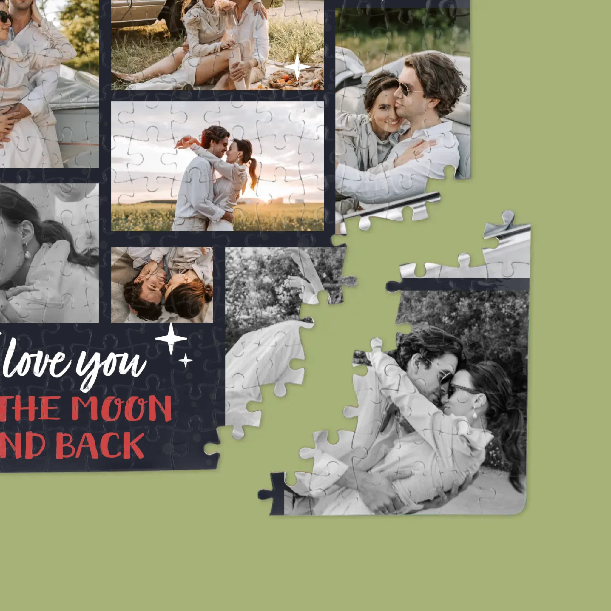 Fotokolaż: To The Moon And Back - Personalizowane Puzzle - Image 2