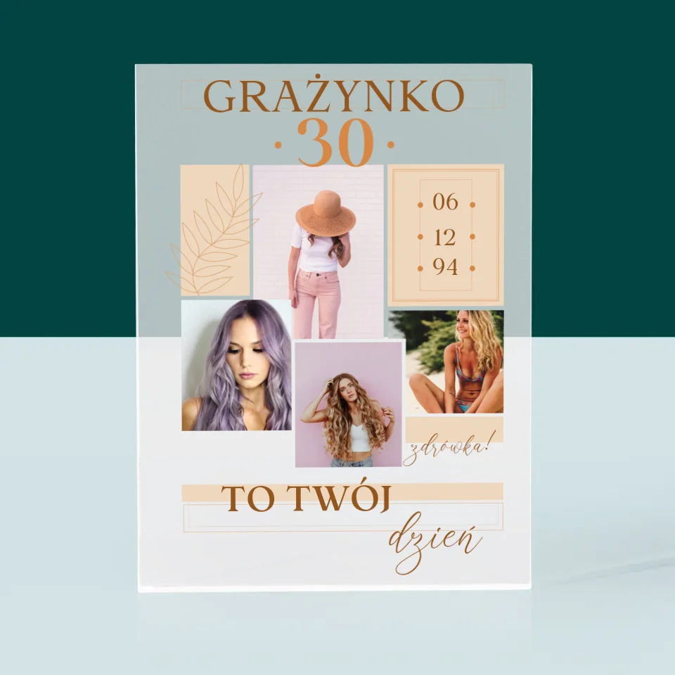 Fotokolaż: To Twój Dzień - Blok Akrylowy - Image 3