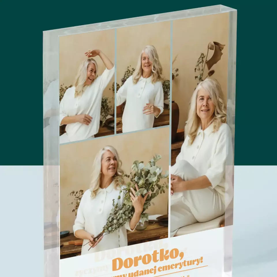 Fotokolaż: Udanej Emerytury - Blok Akrylowy - Image 2