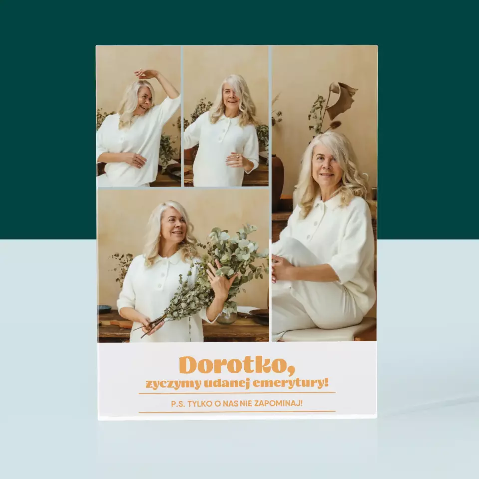 Fotokolaż: Udanej Emerytury - Blok Akrylowy - Image 3