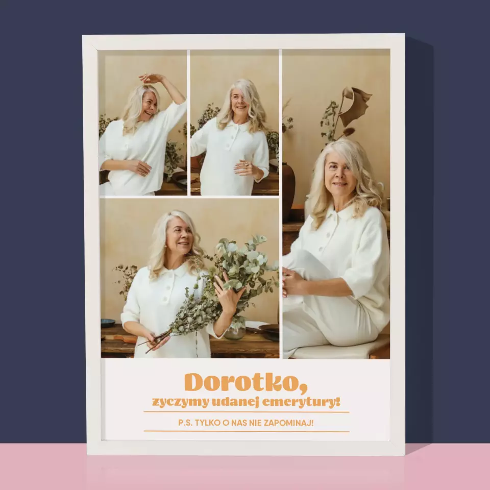 Fotokolaż: Udanej Emerytury - Wydruk Obramowany - Image 4