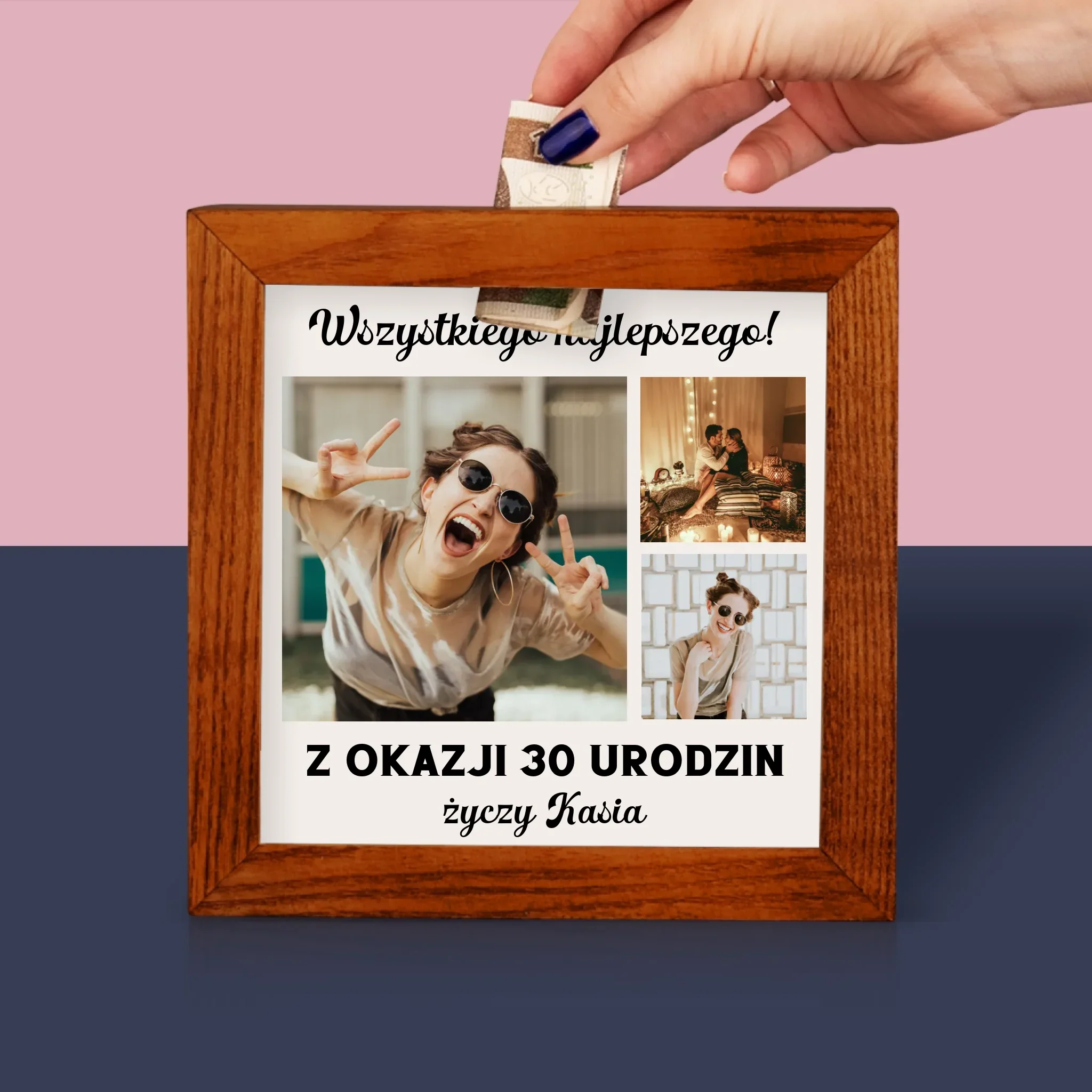 Fotokolaż: Urodzinowy Kolaż Ze Zdjęć - Drewniana Skarbonka
