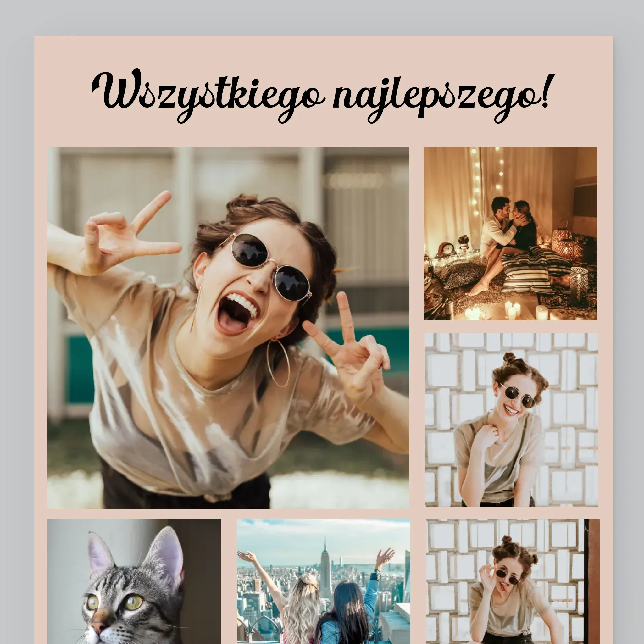 Fotokolaż: Urodzinowy - Wydruk Obramowany - Image 2