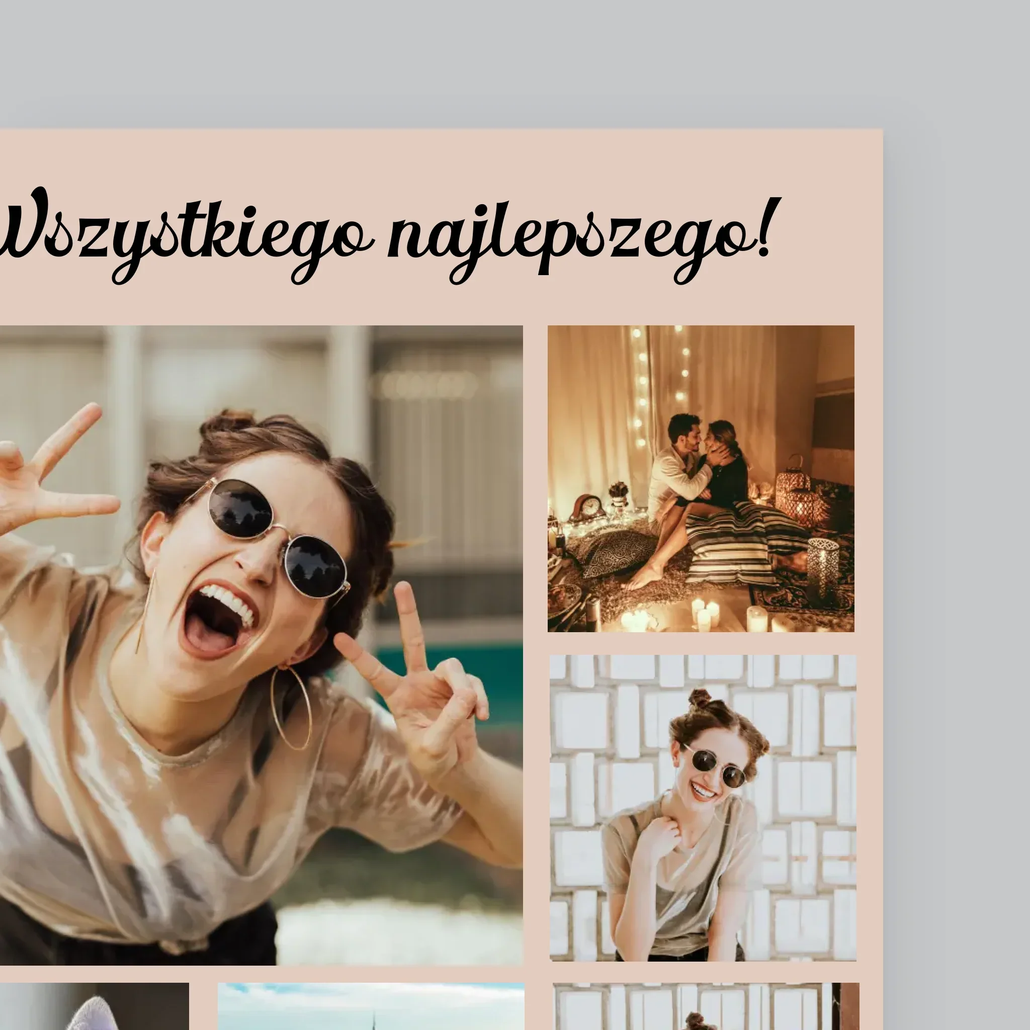 Fotokolaż: Urodzinowy - Wydruk Obramowany - Image 3