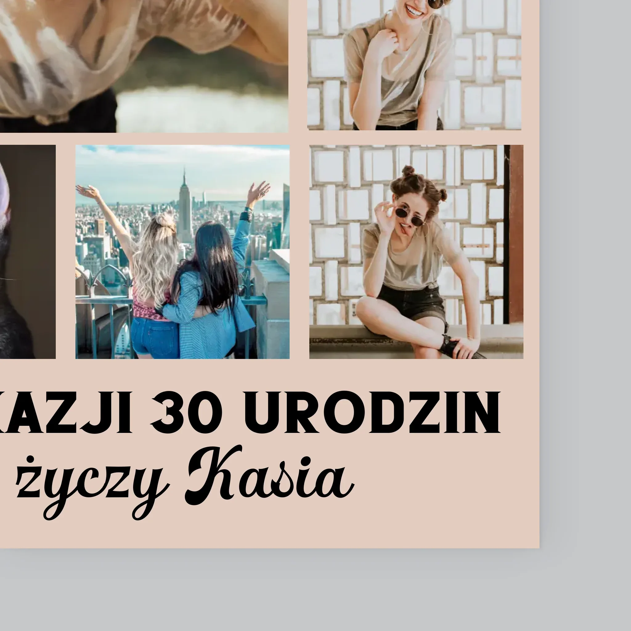 Fotokolaż: Urodzinowy - Wydruk Obramowany - Image 4