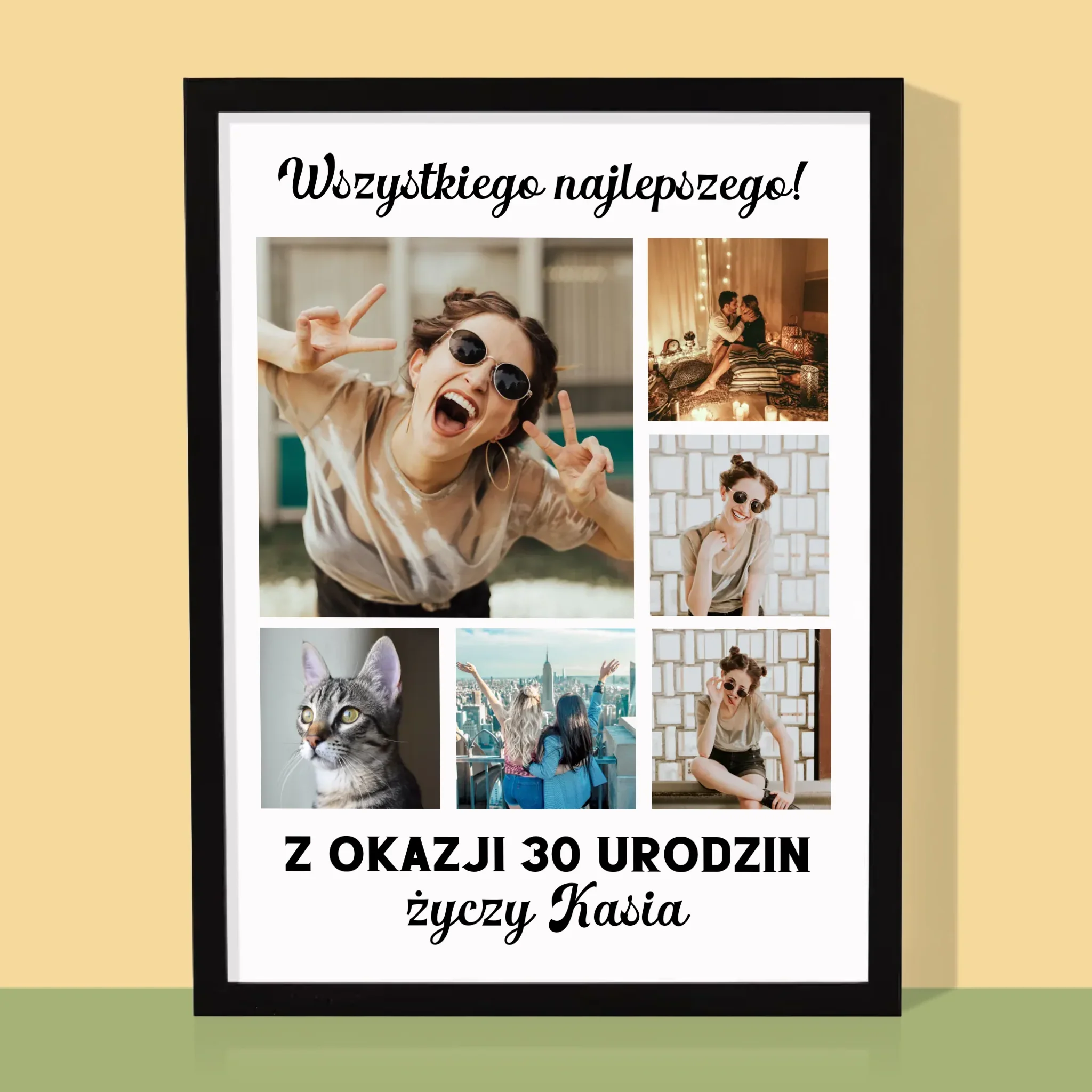 Fotokolaż: Urodzinowy - Wydruk Obramowany - Image 5