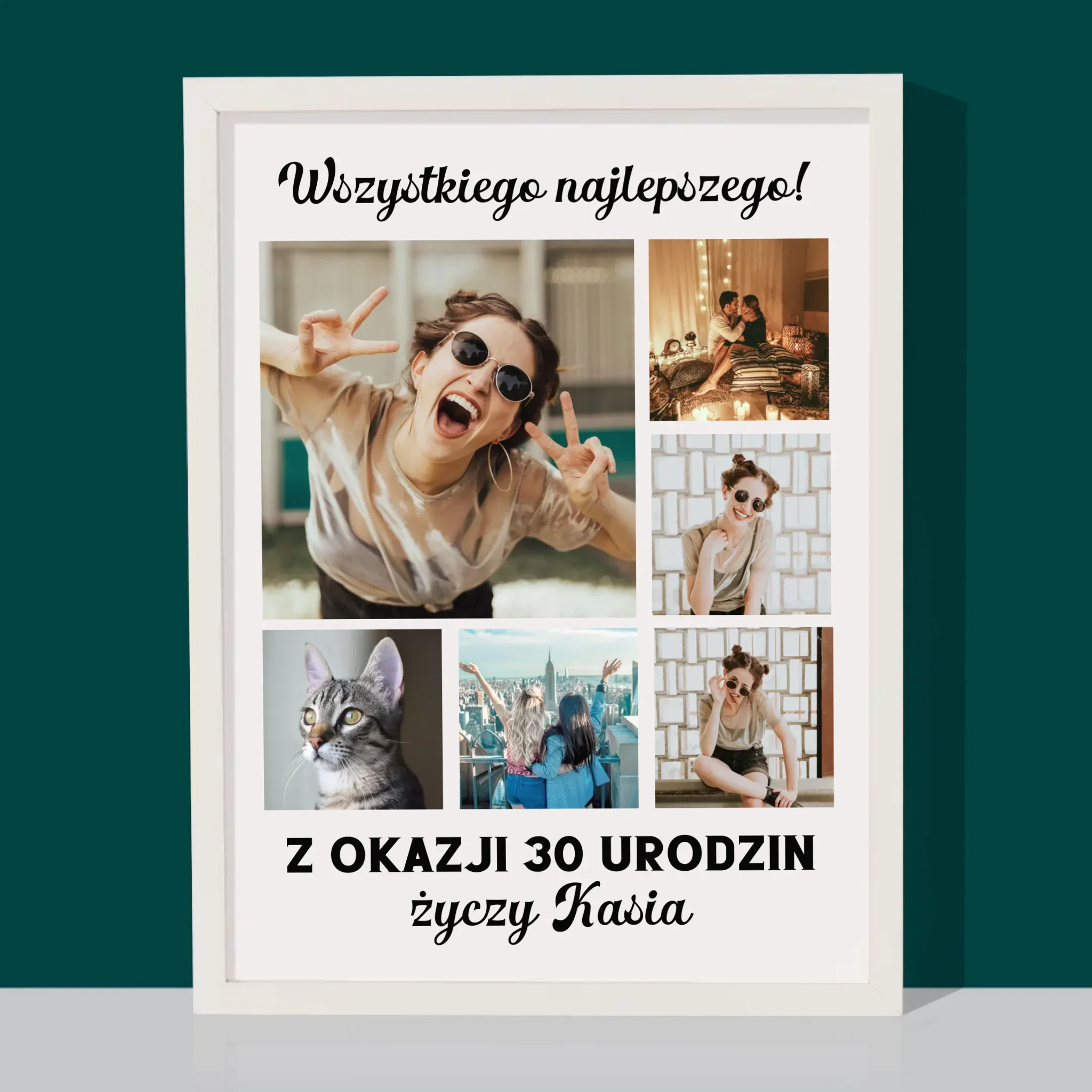 Fotokolaż: Urodzinowy - Wydruk Obramowany - Image 8