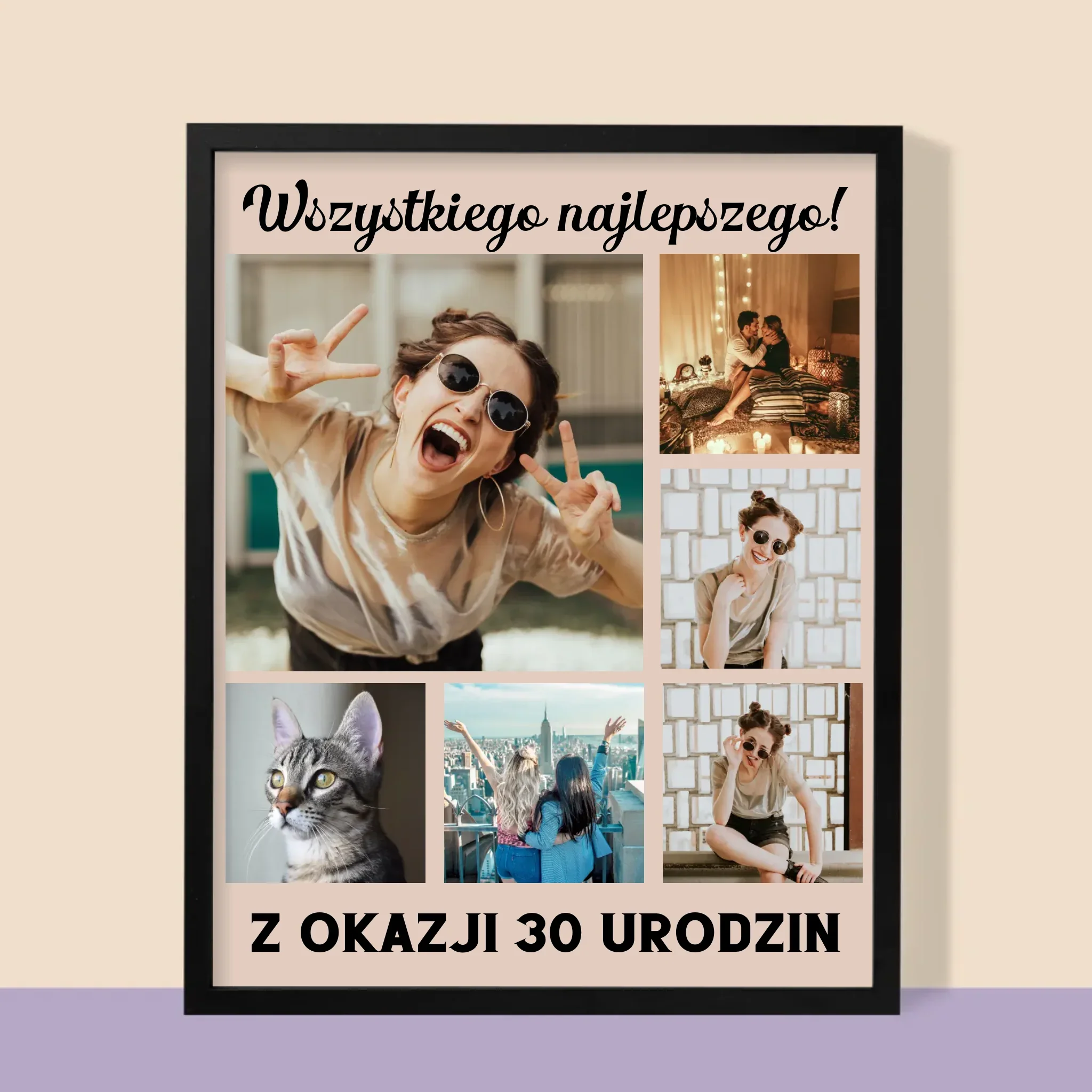 Fotokolaż: Urodzinowy - Wydruk Obramowany - Image 9