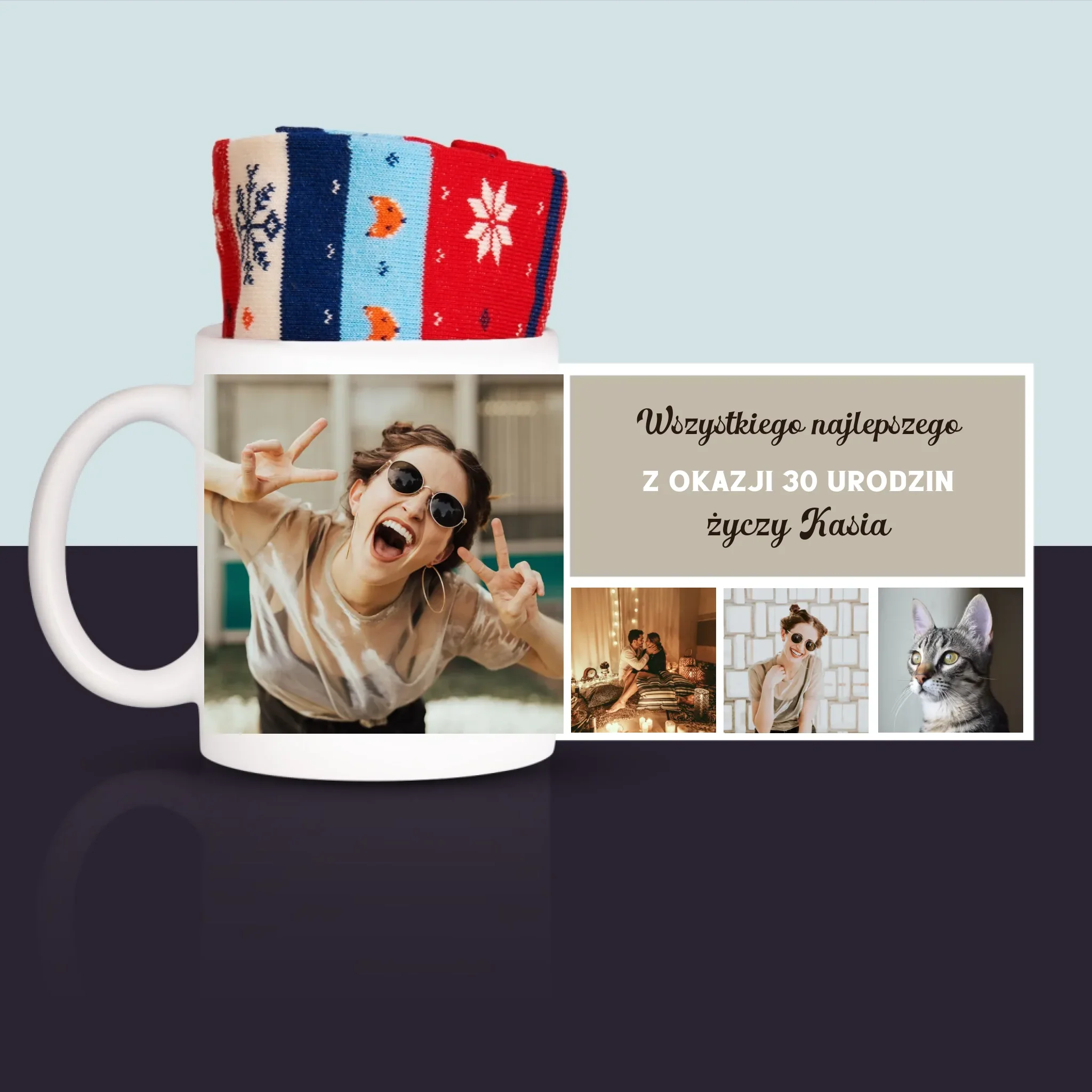 Fotokolaż: Urodzinowy - Zimowe Skarpetki w Kubku - Image 3