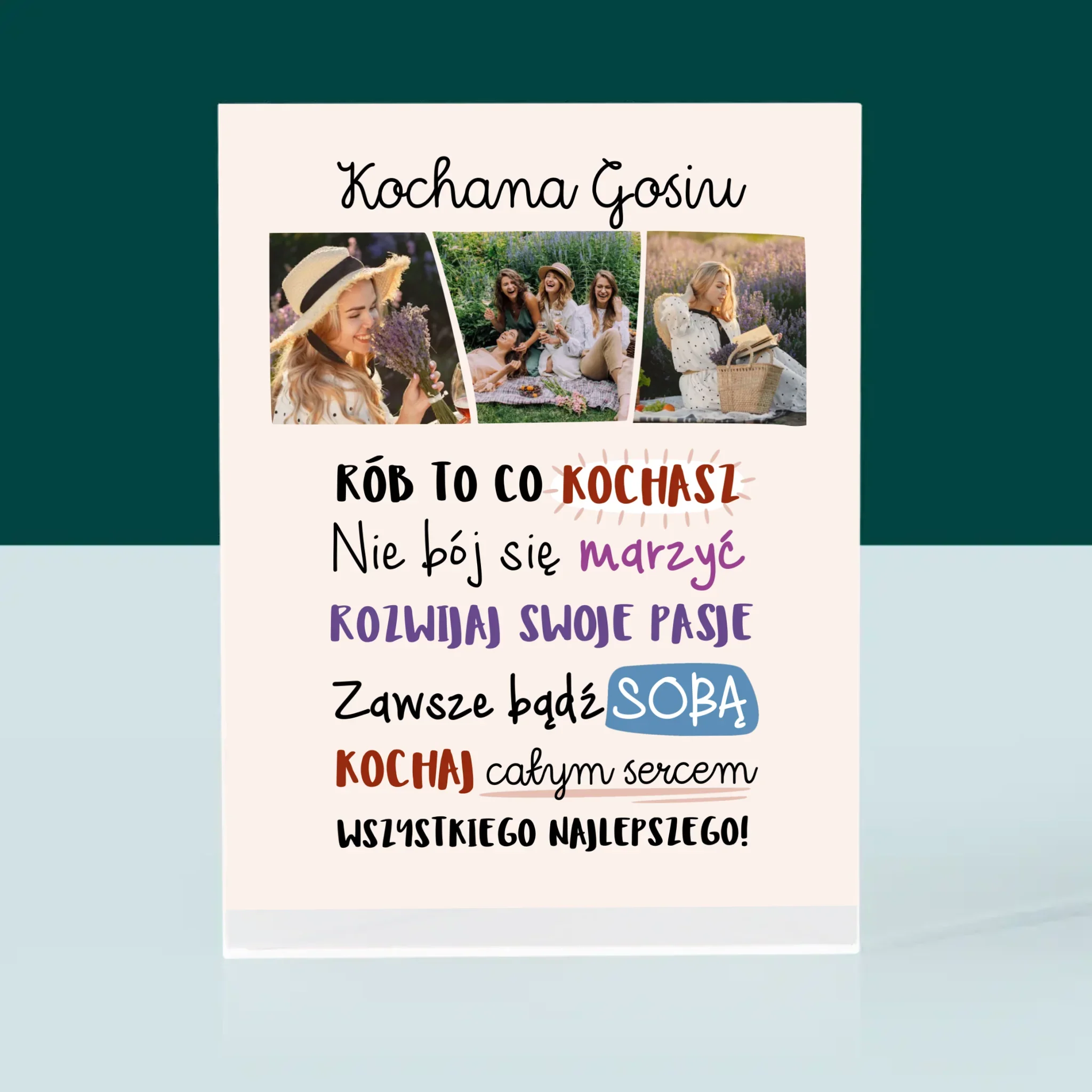 Fotokolaż: Urodziny Życzenia - Blok Akrylowy z Nadrukiem - Image 3