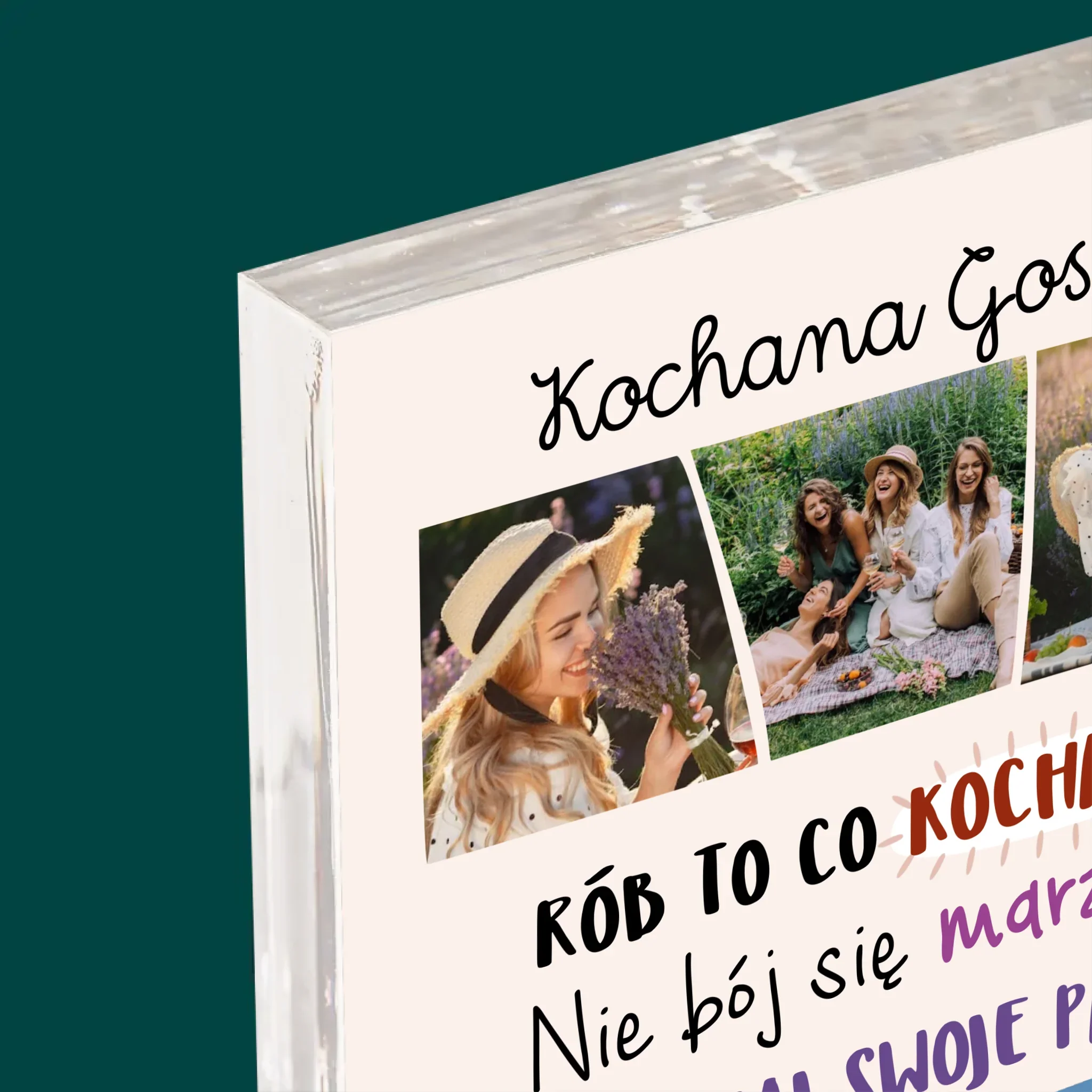 Fotokolaż: Urodziny Życzenia - Blok Akrylowy z Nadrukiem - Image 4