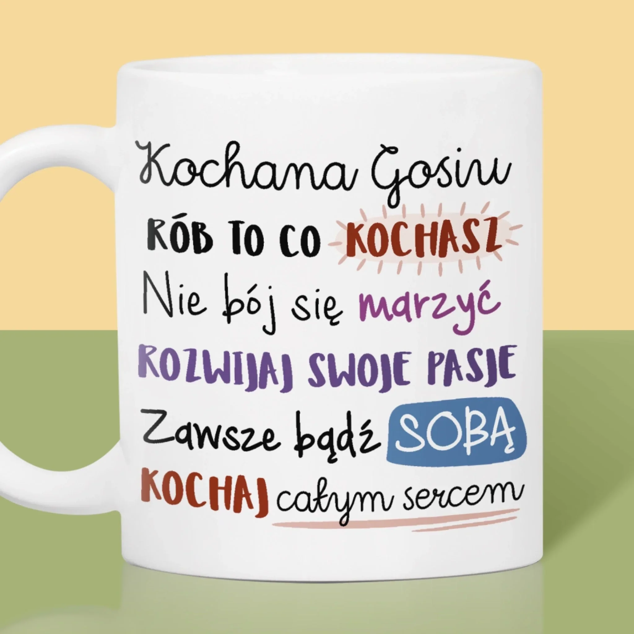 Fotokolaż: Urodziny Życzenia - Kubek z Nadrukiem - Image 2