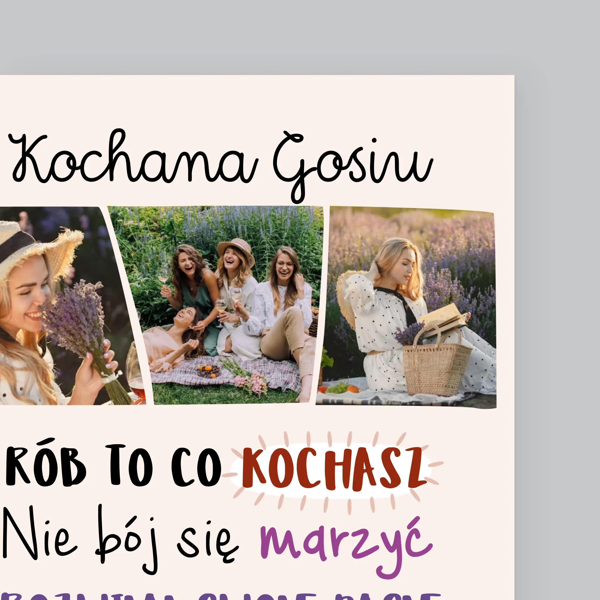 Fotokolaż: Urodziny Życzenia - Wydruk Obramowany - Image 9