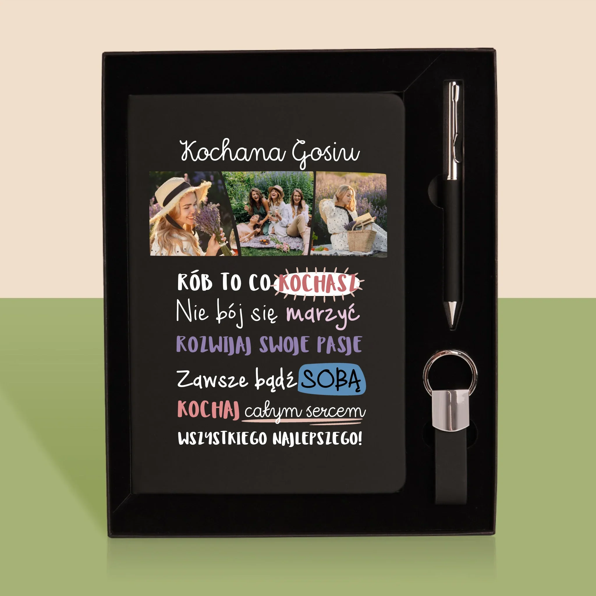 Fotokolaż: Urodziny Życzenia - Zestaw z Notatnikiem