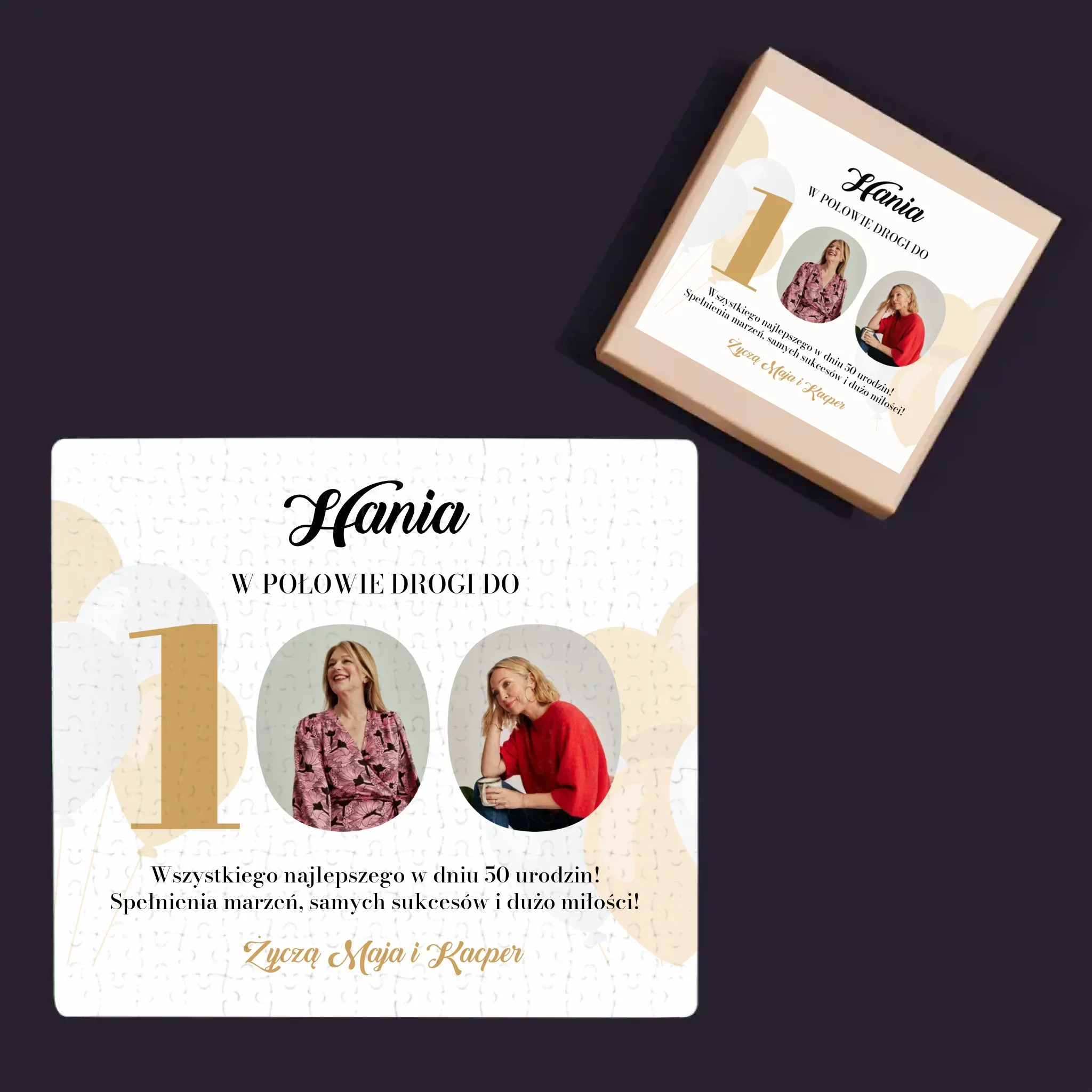 Fotokolaż: W Połowie Drogi Do 100 - Personalizowane Puzzle - Image 4