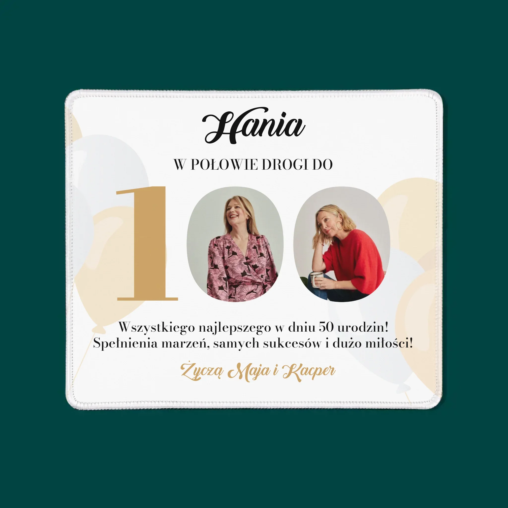 Fotokolaż: W Połowie Drogi Do 100 - Podkładka Pod Myszkę - Image 3