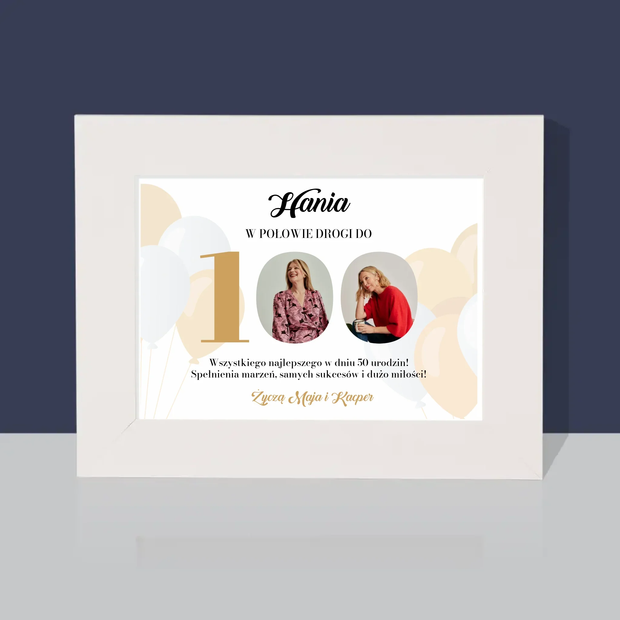 Fotokolaż: W Połowie Drogi Do 100 - Ramka Na Zdjęcie (Poziom) - Image 2
