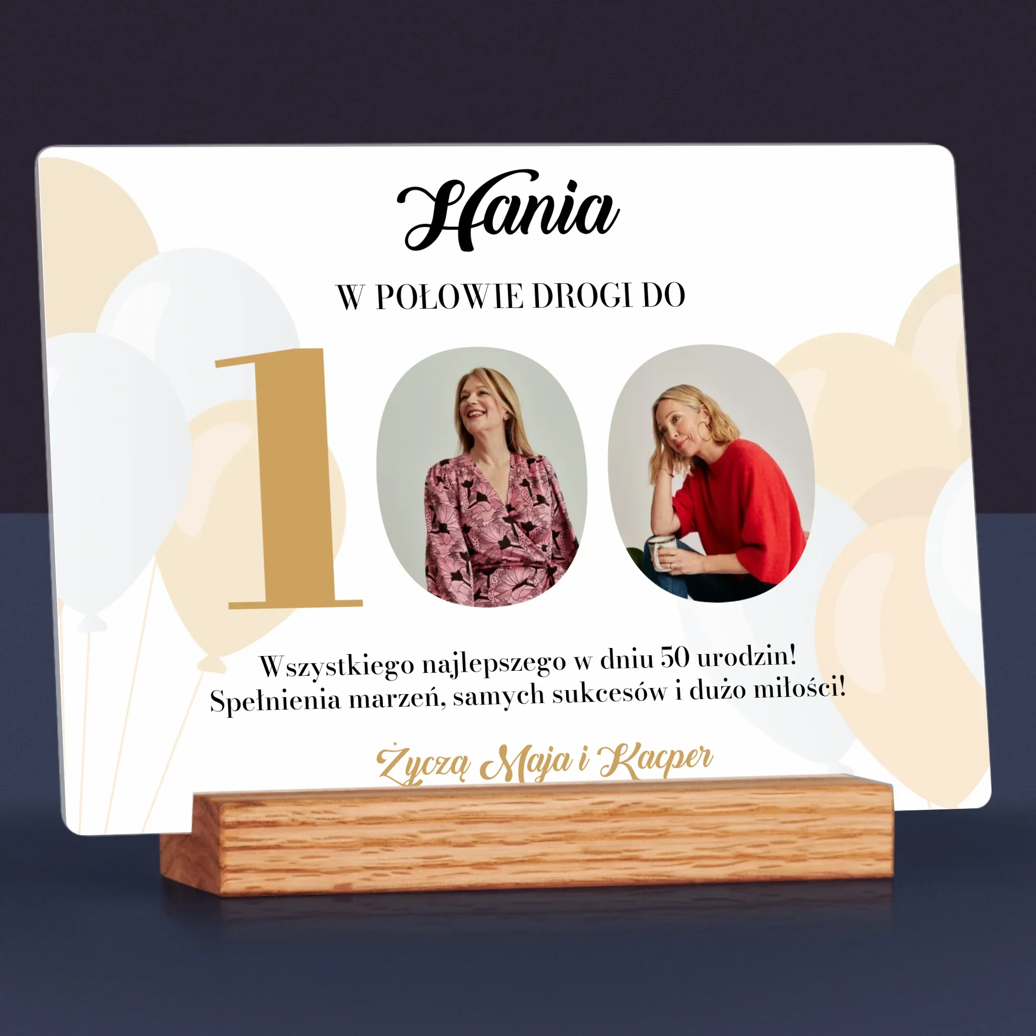 Fotokolaż: W Połowie Drogi Do 100 - Wydruk Na Szkle Akrylowym (Poziom) - Image 2
