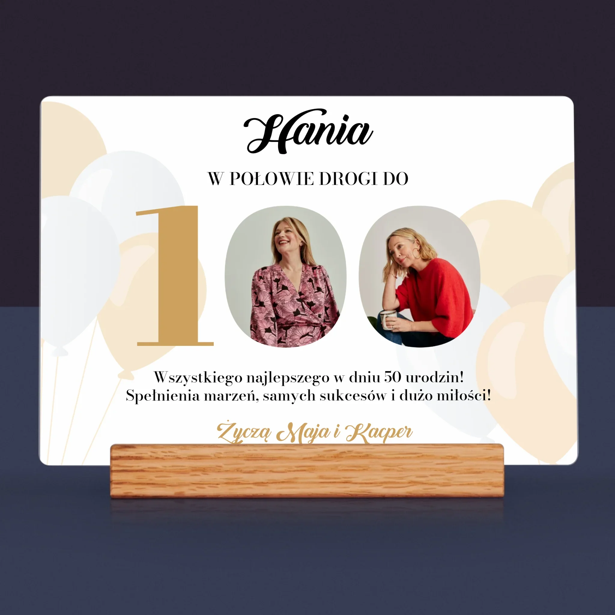 Fotokolaż: W Połowie Drogi Do 100 - Wydruk Na Szkle Akrylowym (Poziom) - Image 3