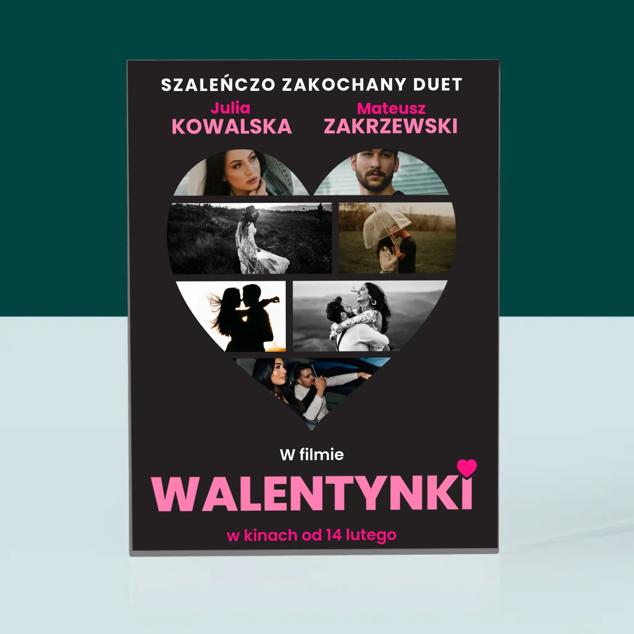 Fotokolaż: Walentynki Plakat Filmowy - Blok Akrylowy z Nadrukiem - Image 3