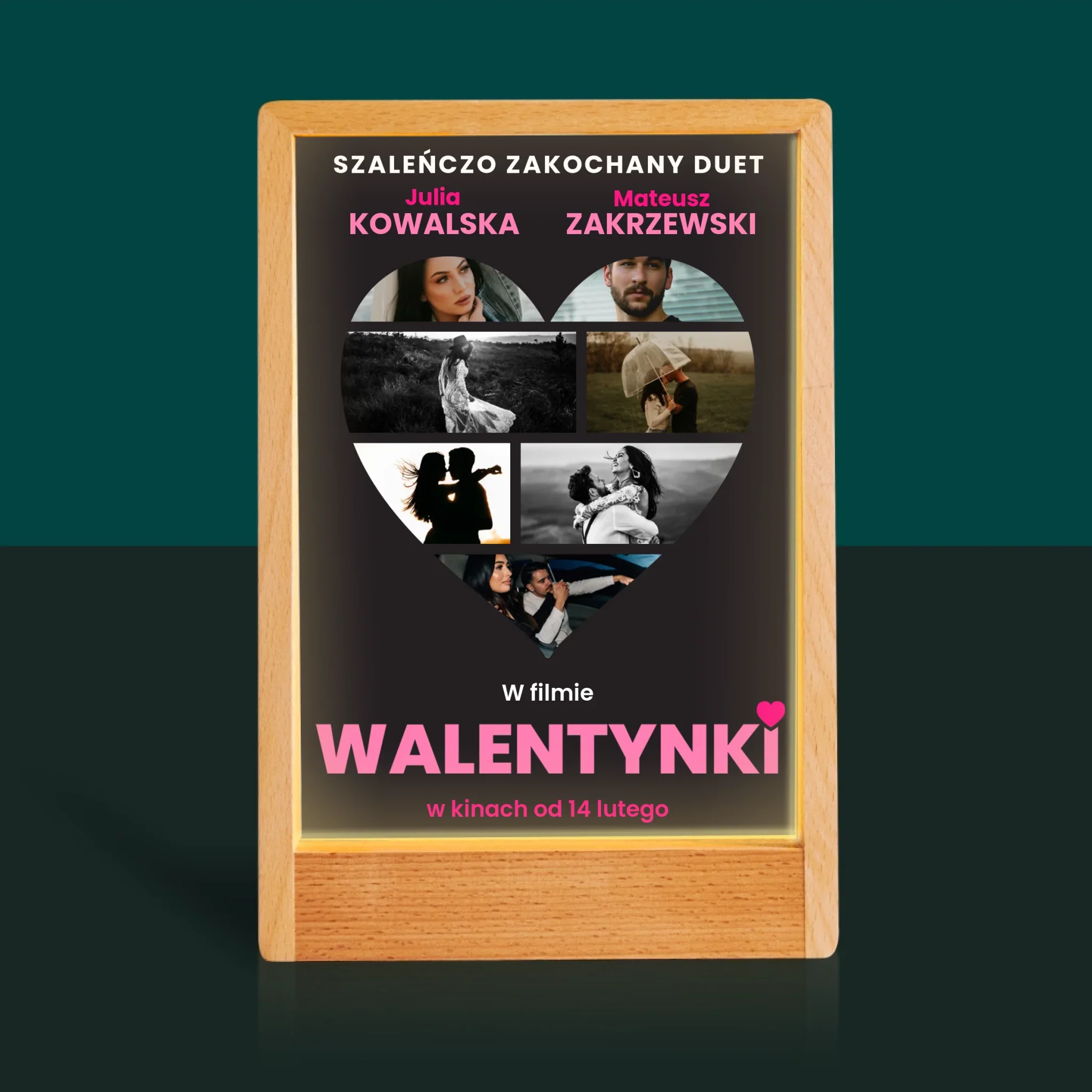 Fotokolaż: Walentynki Plakat Filmowy - Wydruk Na Szkle Akrylowym - Image 10