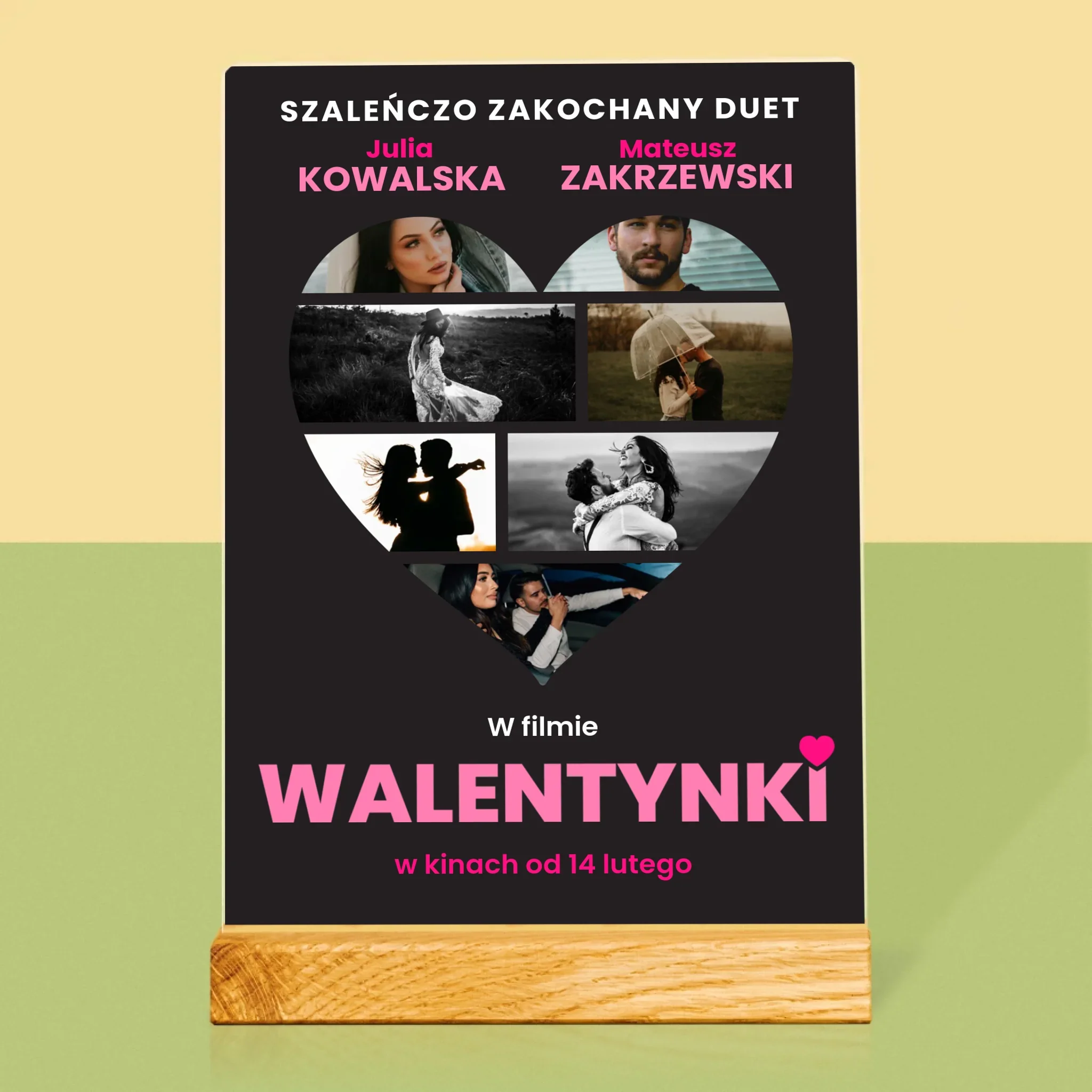 Fotokolaż: Walentynki Plakat Filmowy - Wydruk Na Szkle Akrylowym - Image 3