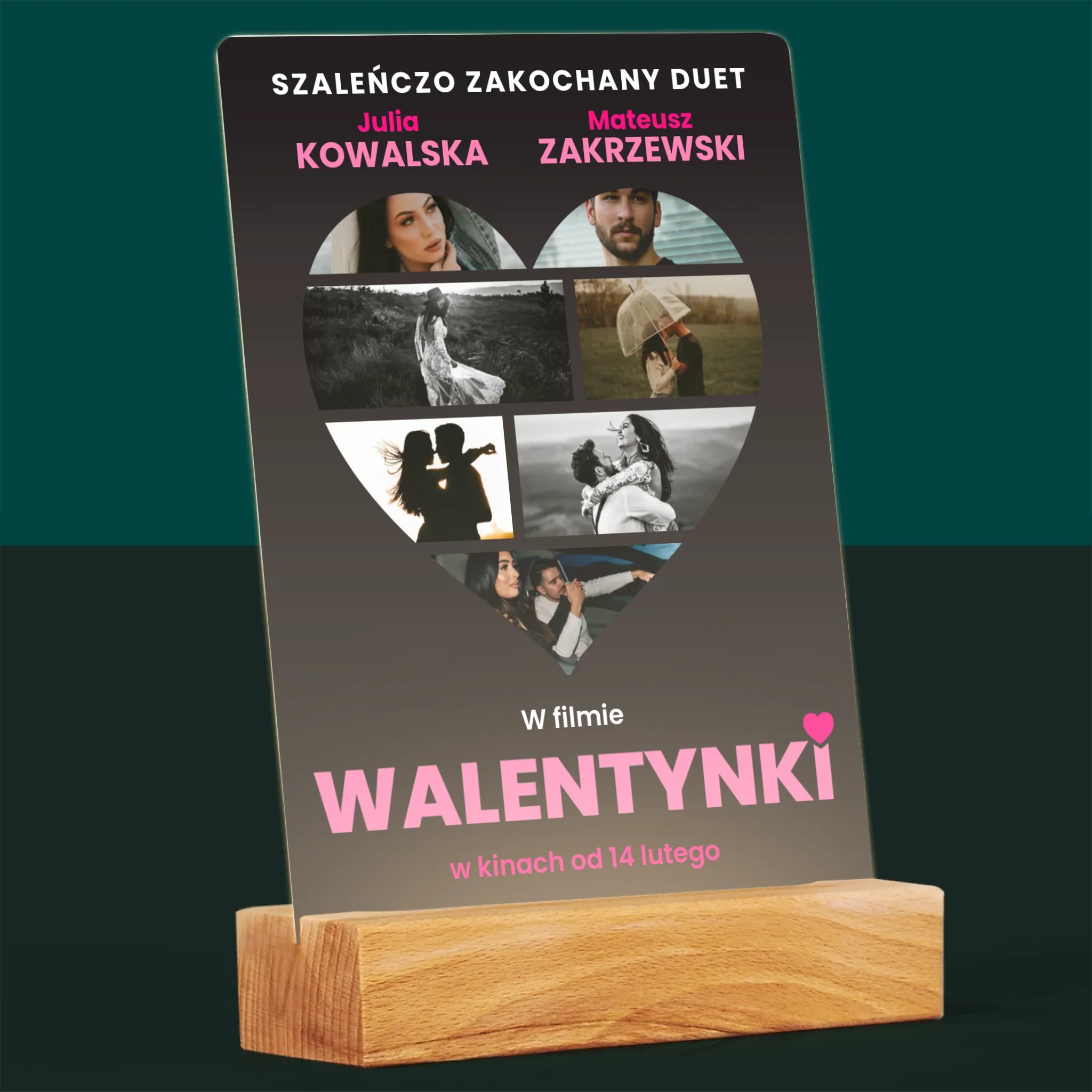 Fotokolaż: Walentynki Plakat Filmowy - Wydruk Na Szkle Akrylowym - Image 8