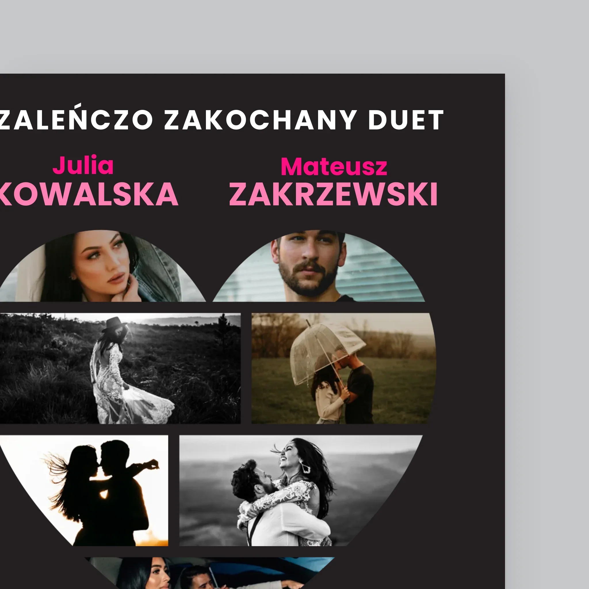 Fotokolaż: Walentynki Plakat Filmowy - Wydruk Obramowany 30X40 (Pion) - Image 10