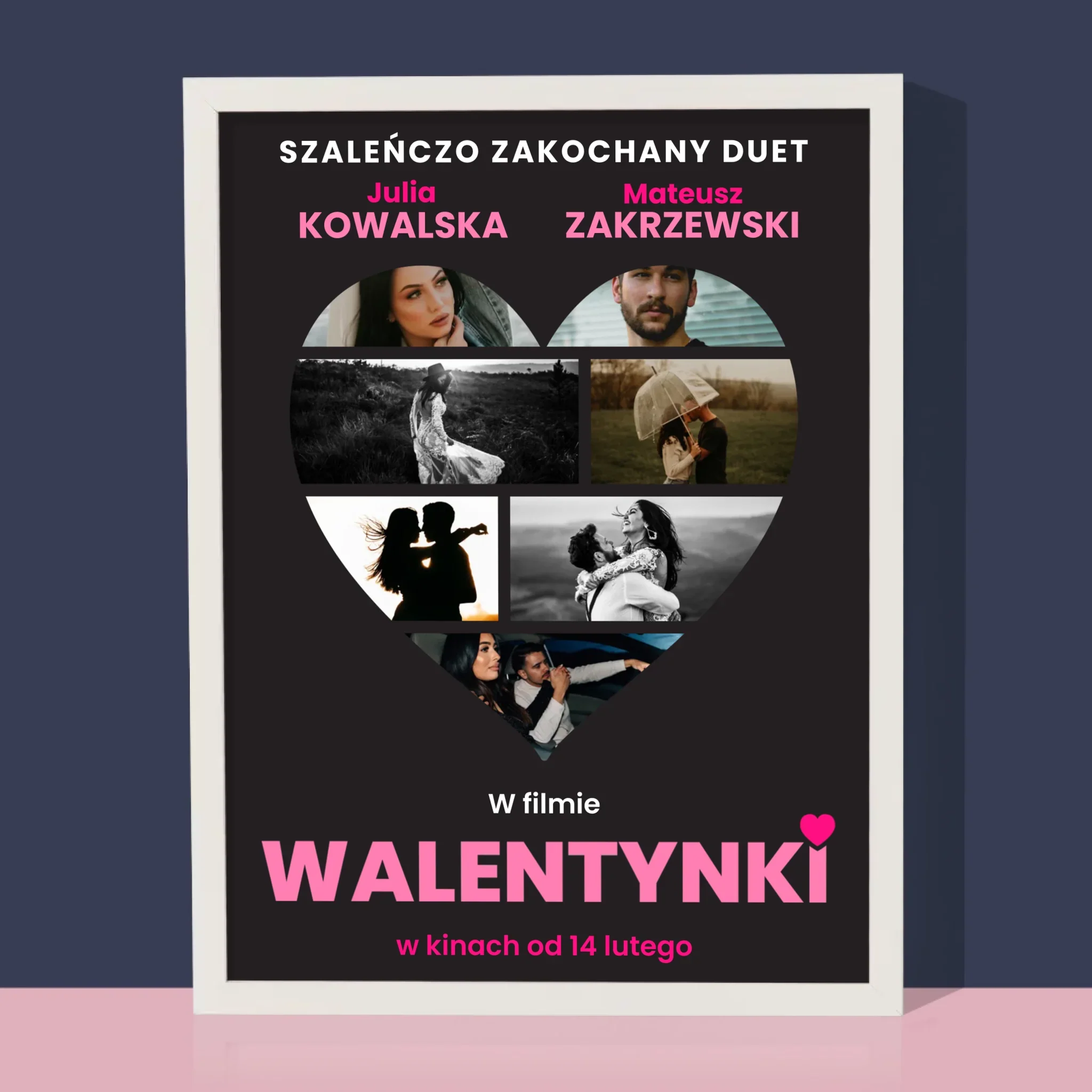 Fotokolaż: Walentynki Plakat Filmowy - Wydruk Obramowany 30X40 (Pion) - Image 4