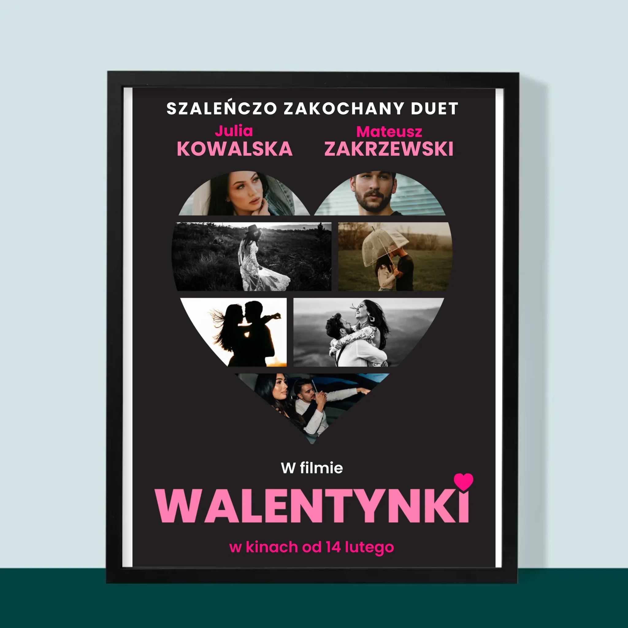 Fotokolaż: Walentynki Plakat Filmowy - Wydruk Obramowany 30X40 (Pion) - Image 5