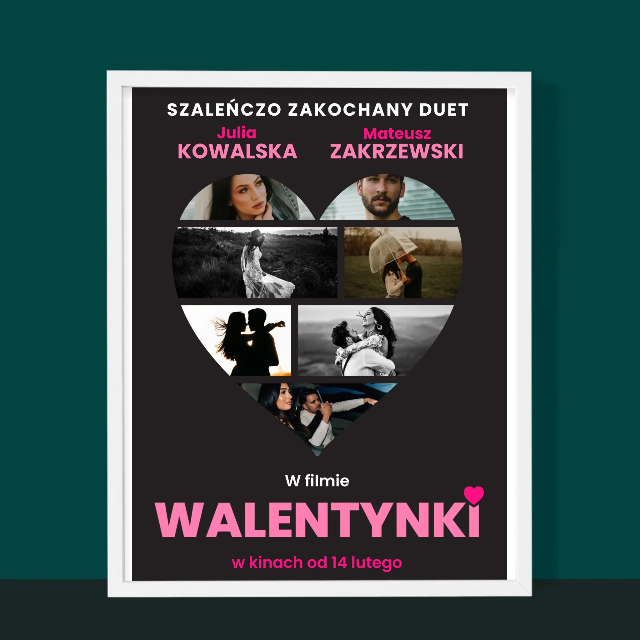 Fotokolaż: Walentynki Plakat Filmowy - Wydruk Obramowany 30X40 (Pion) - Image 6