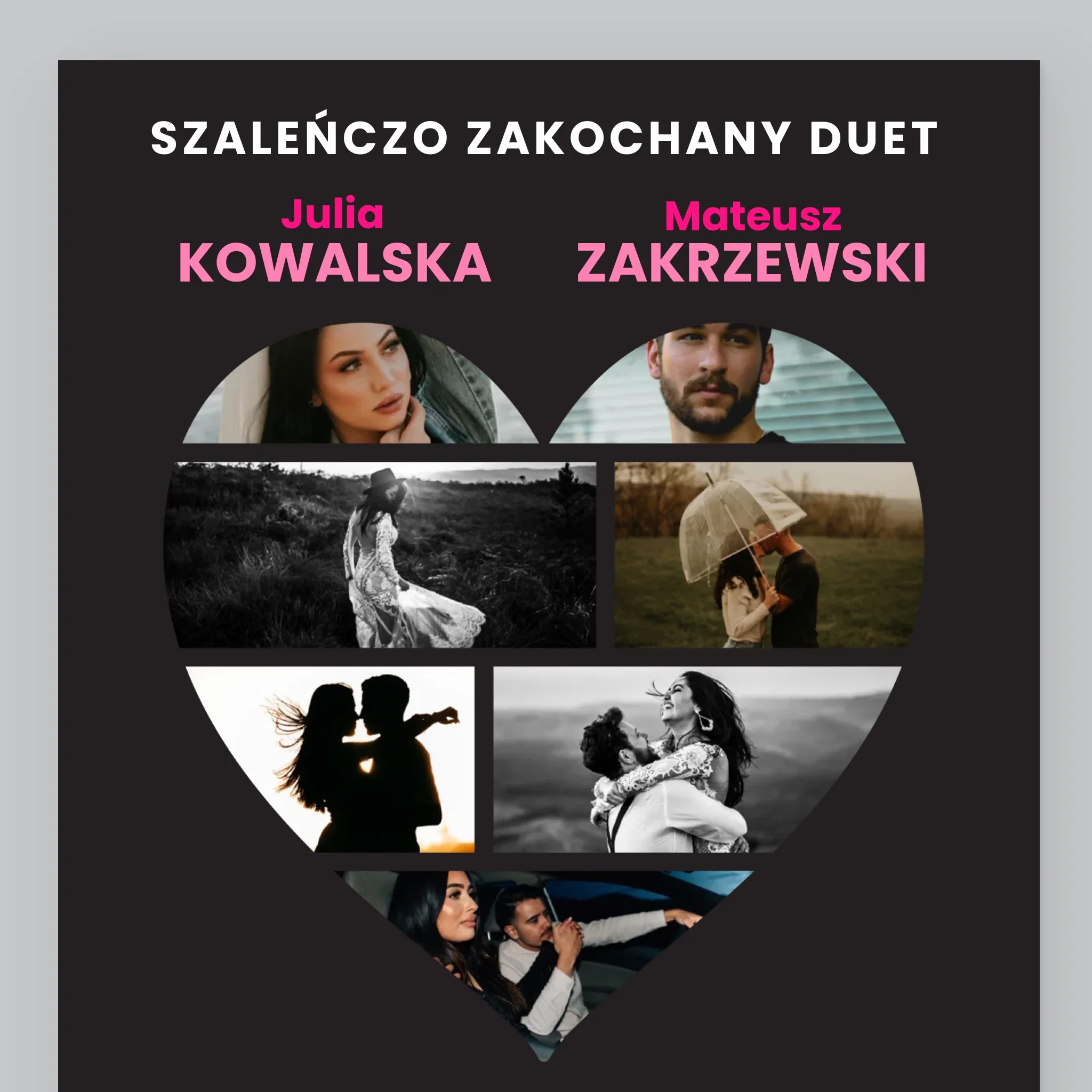 Fotokolaż: Walentynki Plakat Filmowy - Wydruk Obramowany 30X40 (Pion) - Image 9