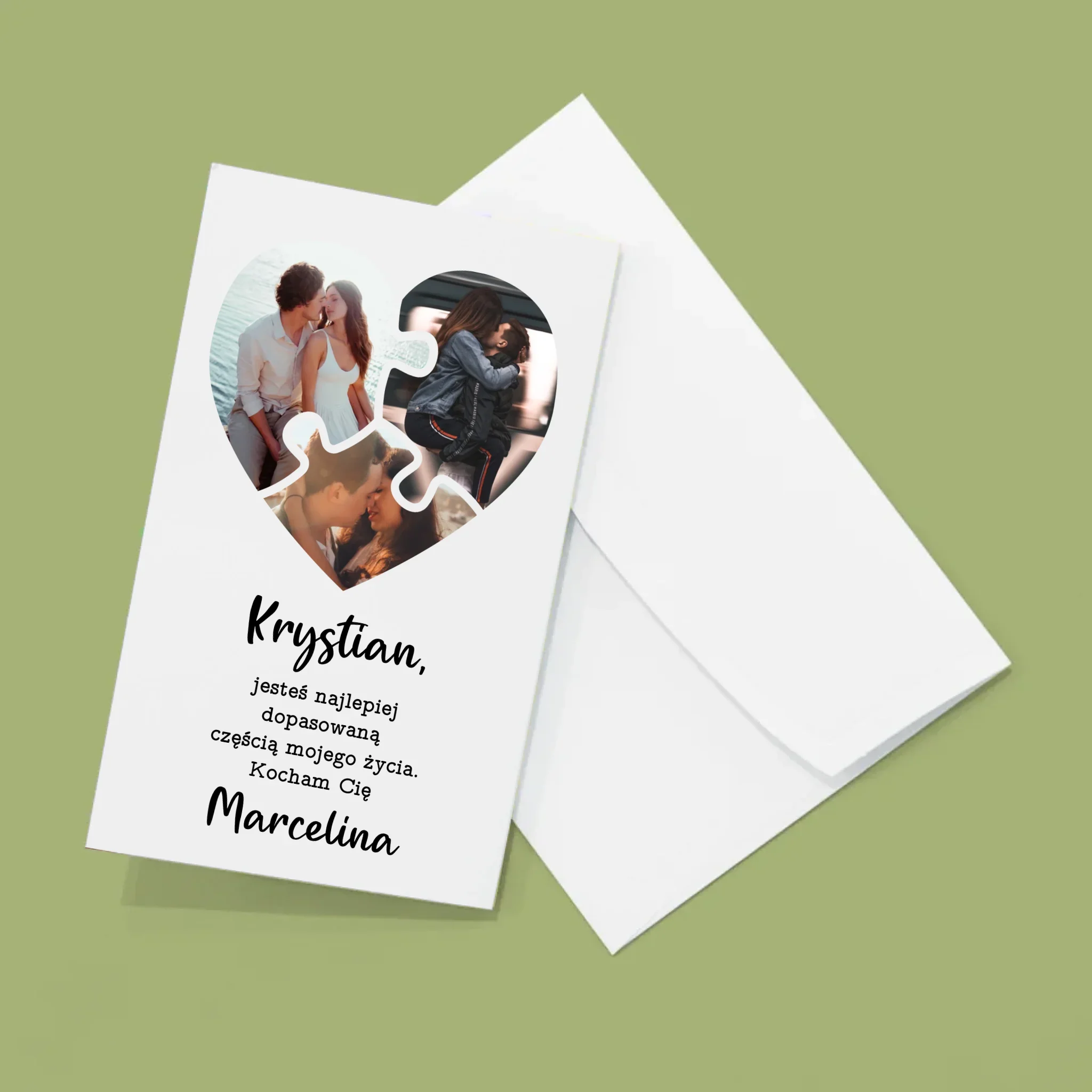 Fotokolaż: Walentynkowe Personalizowane Puzzle - Duża Harmonijka Ze Zdjęć - Image 2