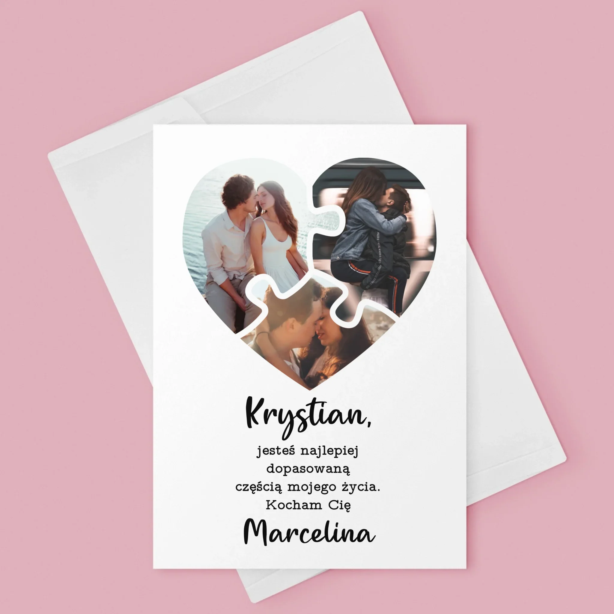 Fotokolaż: Walentynkowe Puzzle - Kartka z Życzeniami - Image 3